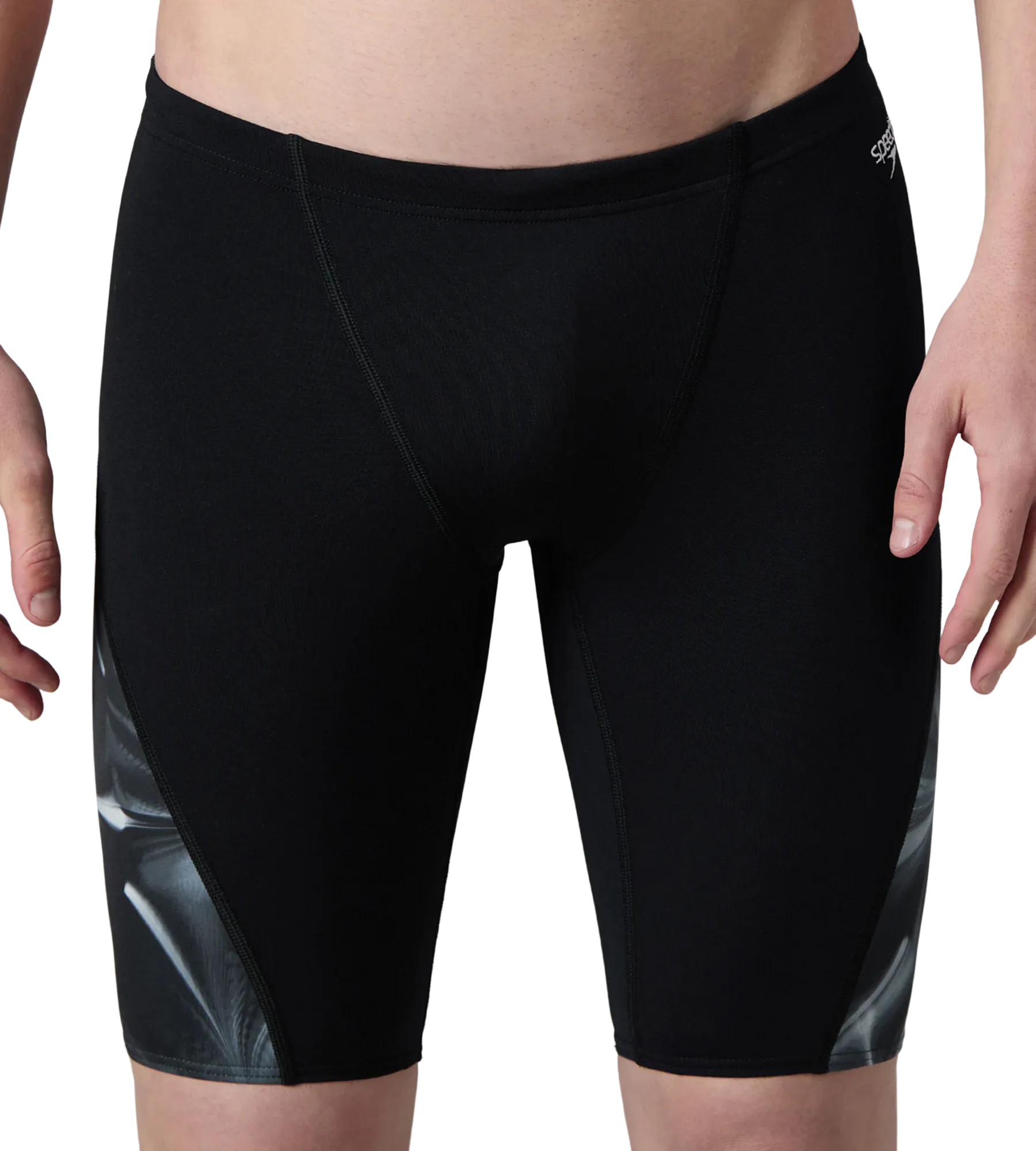 Men's Endurance+ Digital Print V-Cut Jammer - Black & White - Image 7