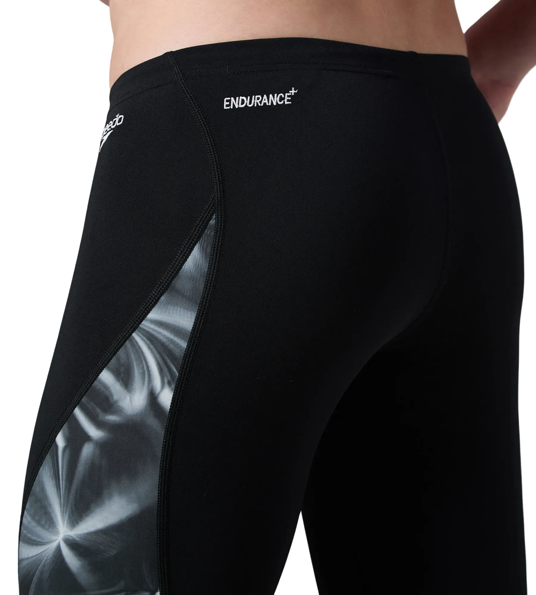 Men's Endurance+ Digital Print V-Cut Jammer - Black & White - Image 9