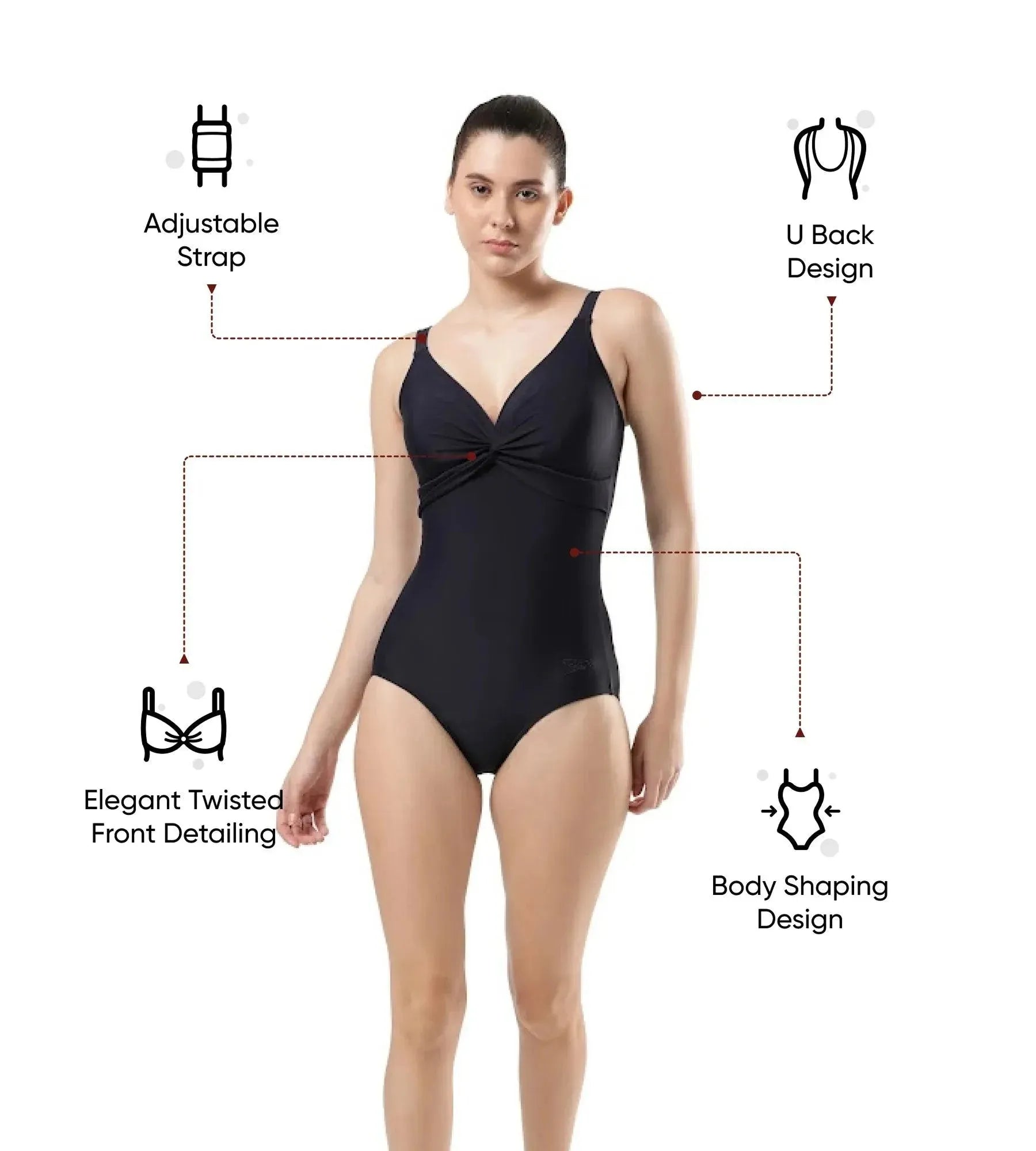 Women's Endurance 10 Brigitte One Piece Swimwear - True Navy - Image 2