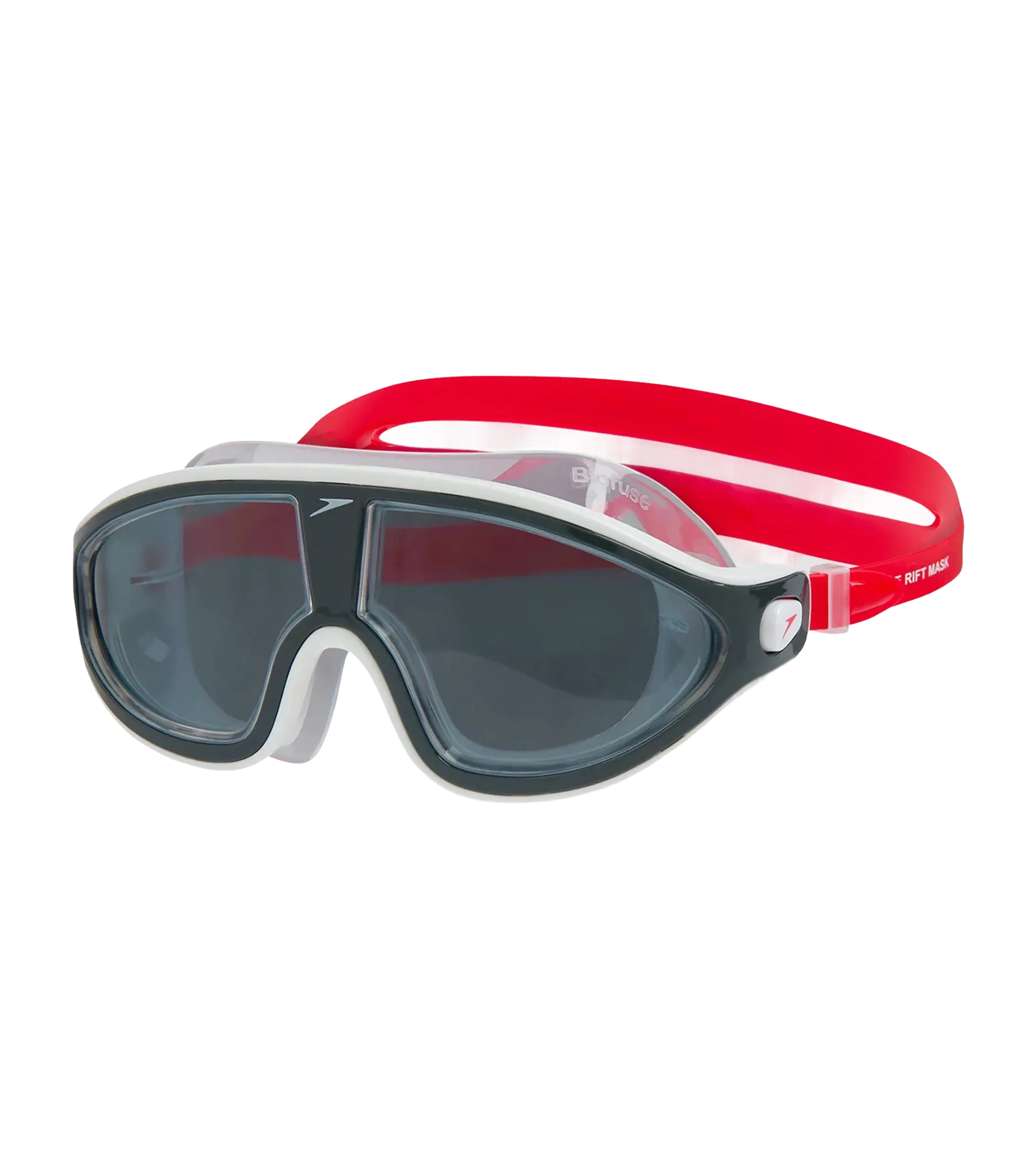 Unisex Adult Rift Smoke-Lens Swim Goggles - Lava Red & Oxid Grey