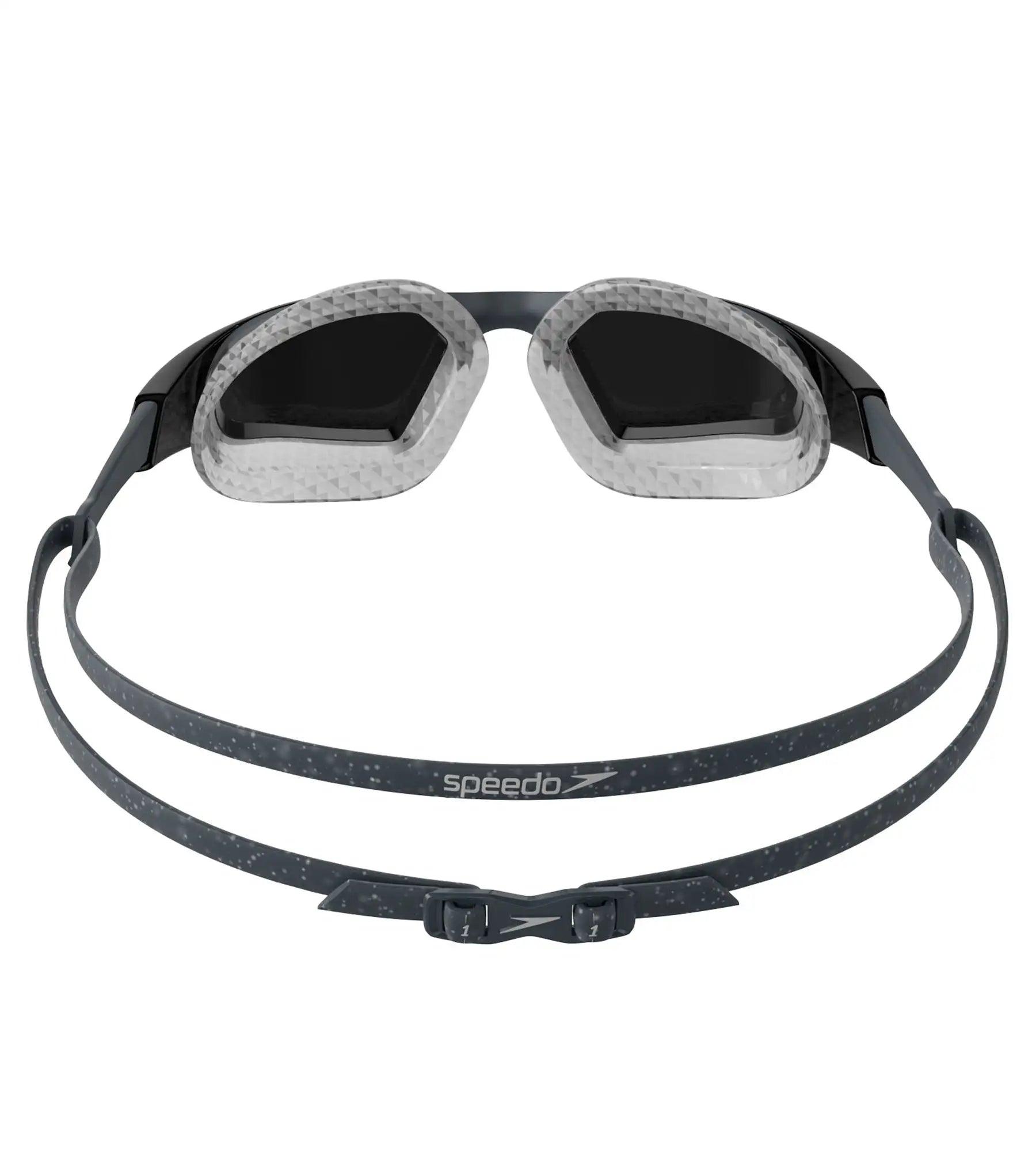 Unisex Adult Aquapulse Pro Mirror-Lens Swim Goggles - Grey & Silver - Image 3