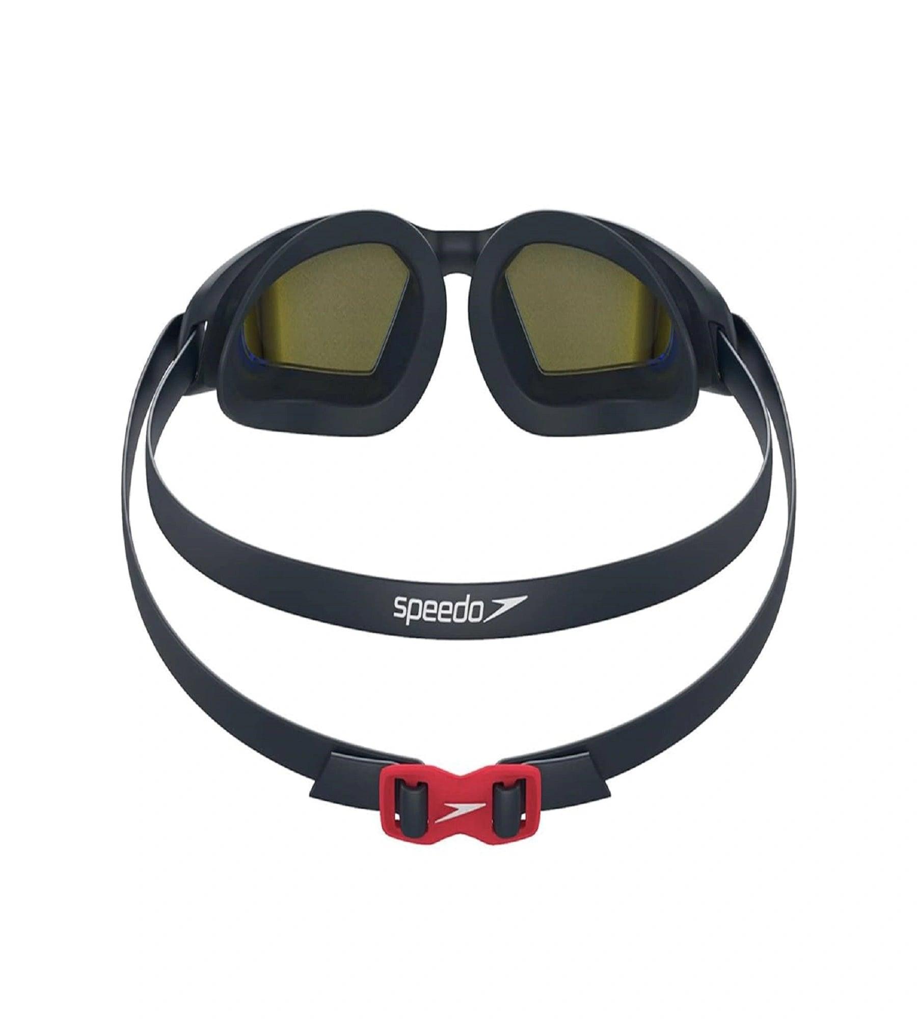 Unisex Adult Hydropulse Mirror-Lens Swim Goggles - Navy & Blue - Image 3