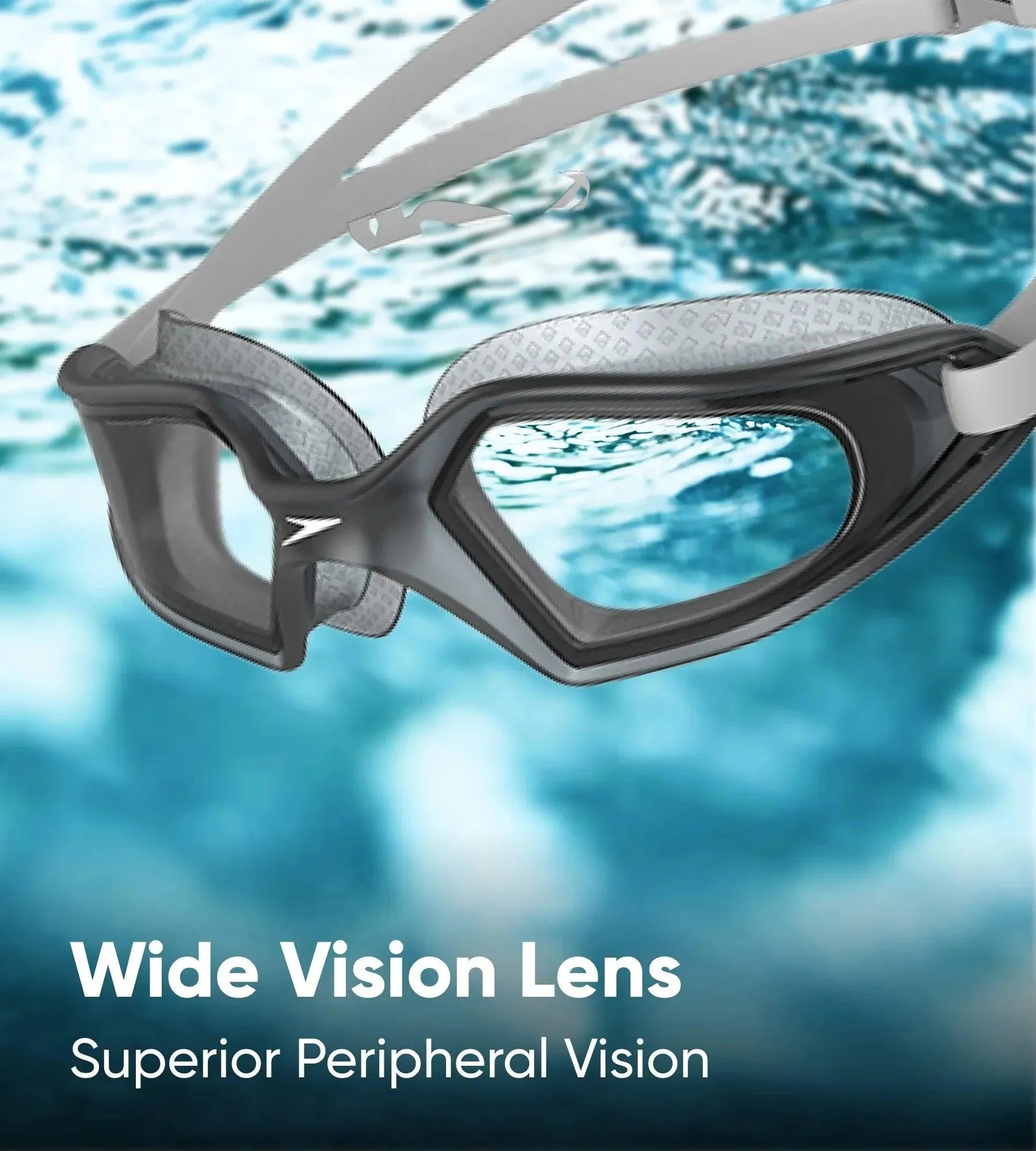 Unisex Adult Hydropulse Tint-Lens Swim Goggles - White & Grey - Image 5