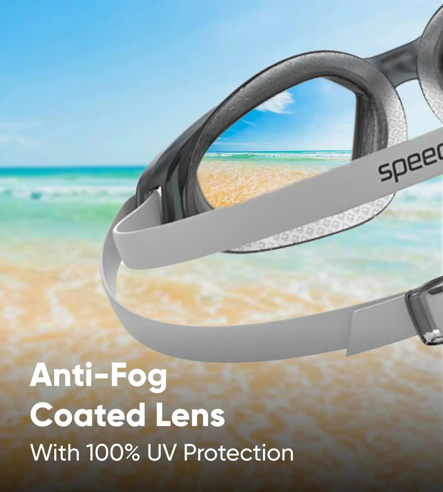 Unisex Adult Hydropulse Tint-Lens Swim Goggles - White & Grey - Image 6