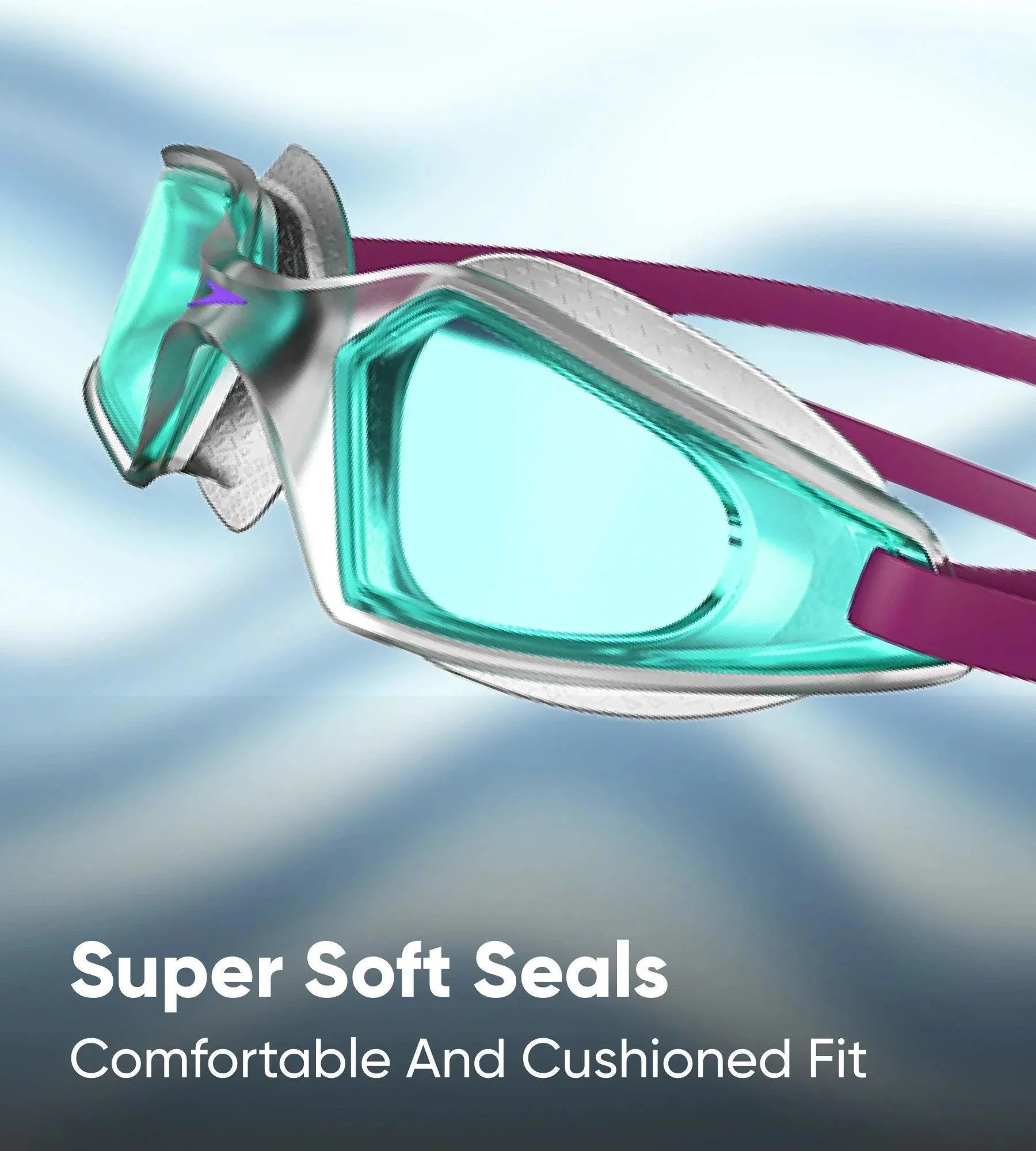 Unisex Kids Hydropulse Tint-Lens Goggles (Age Range - 6-14 Years) - Purple & Blue - Image 2