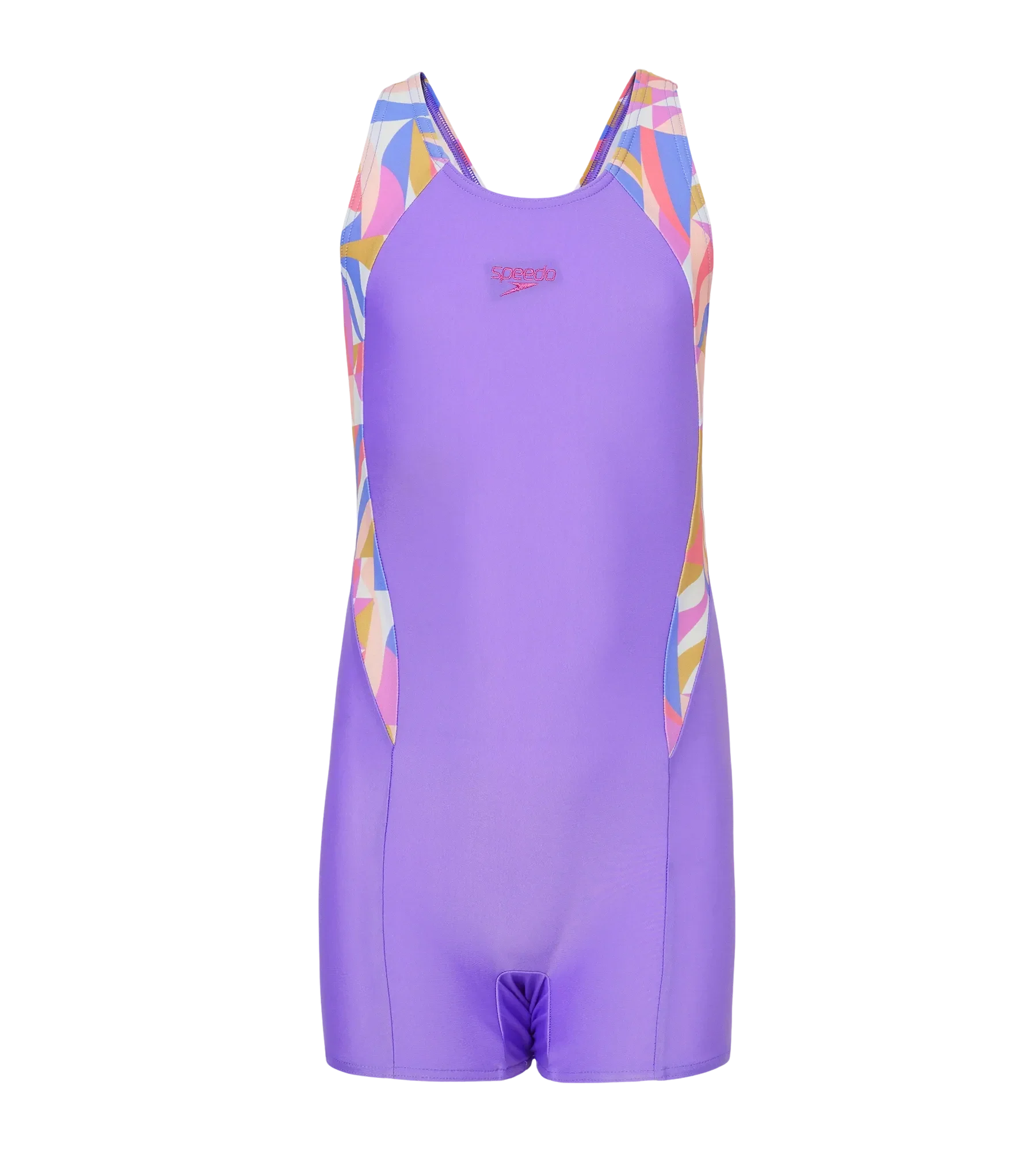 Girl's Endurance10 Print Splice Muscleback Legsuit - Purple Mist & Neon Violet - Image 10