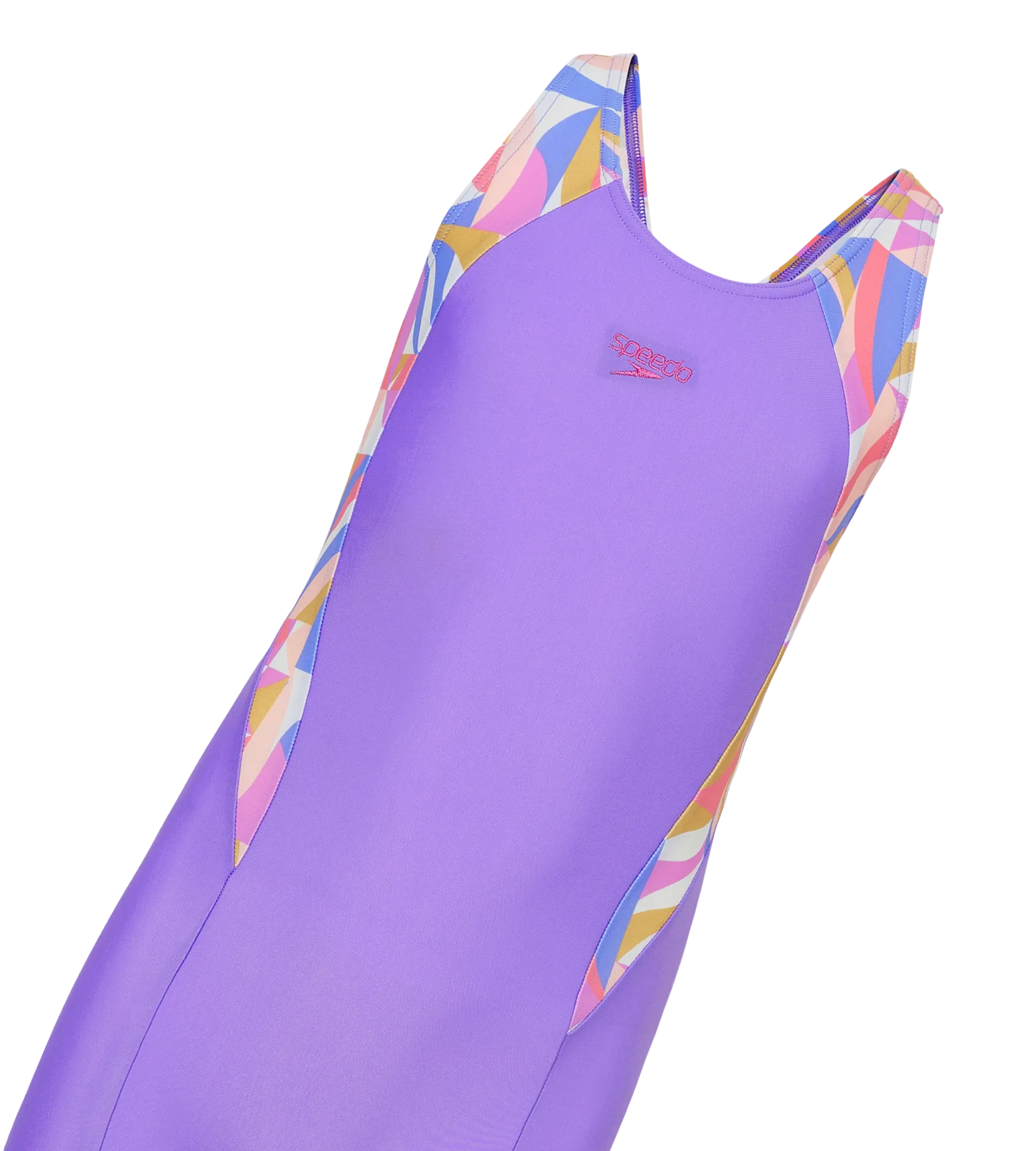 Girl's Endurance10 Print Splice Muscleback Legsuit - Purple Mist & Neon Violet - Image 11