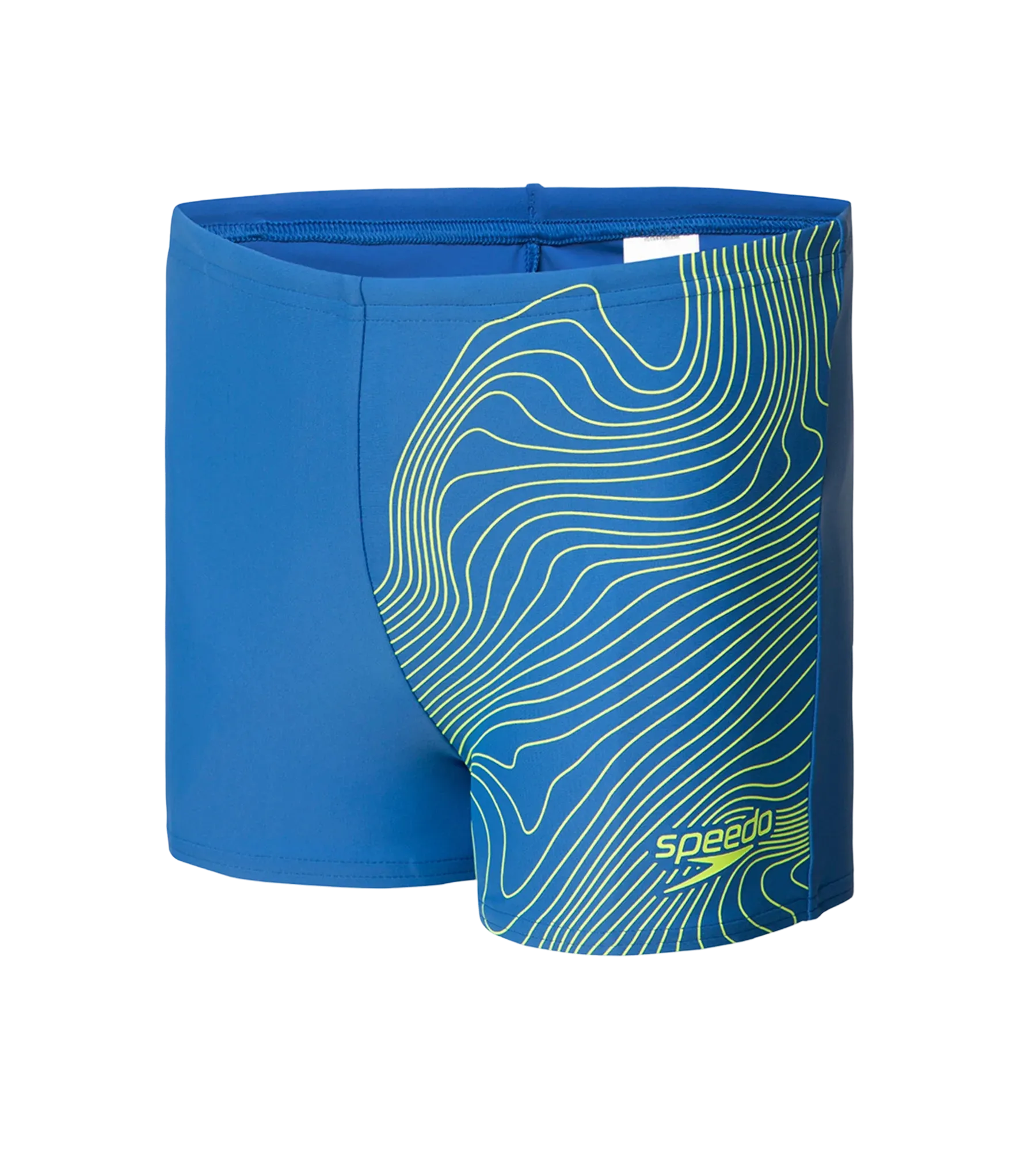 Boy's Enduraflex Tide Print Sports Gala Logo Aquashort - Turkish Sea & Hyper Yellow - Image 10