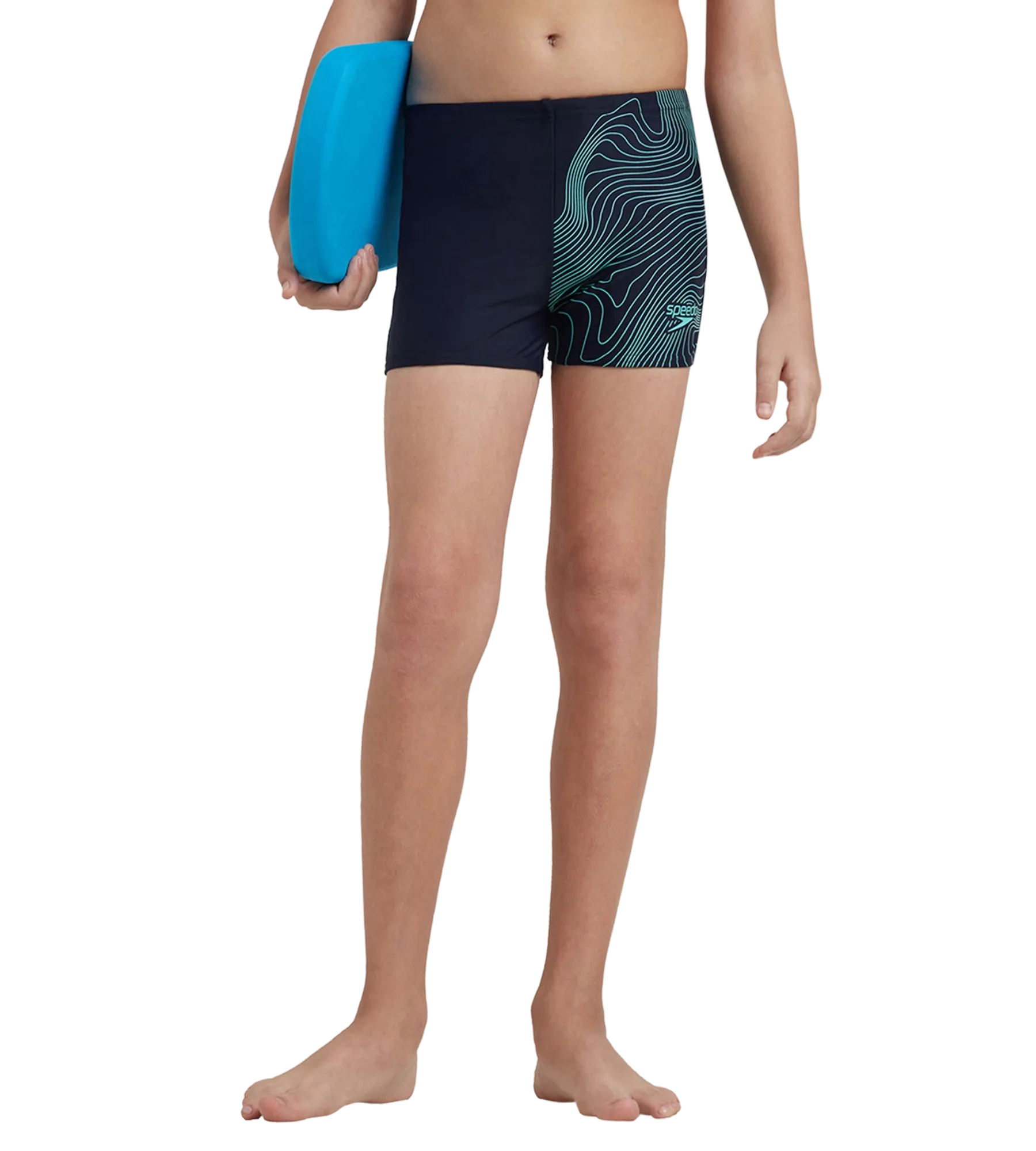 Boy's Endurance10 Tide Print Sports Gala Logo Aquashort - True Navy & Arctic Glass - Image 8