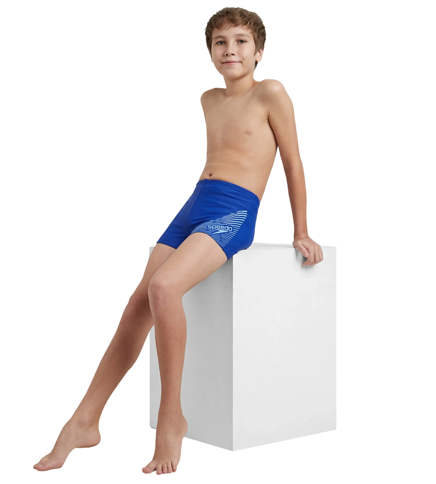Boy's Endurance 10 Medley Logo Aquashort - True Cobalt & Curious Blue - Image 7