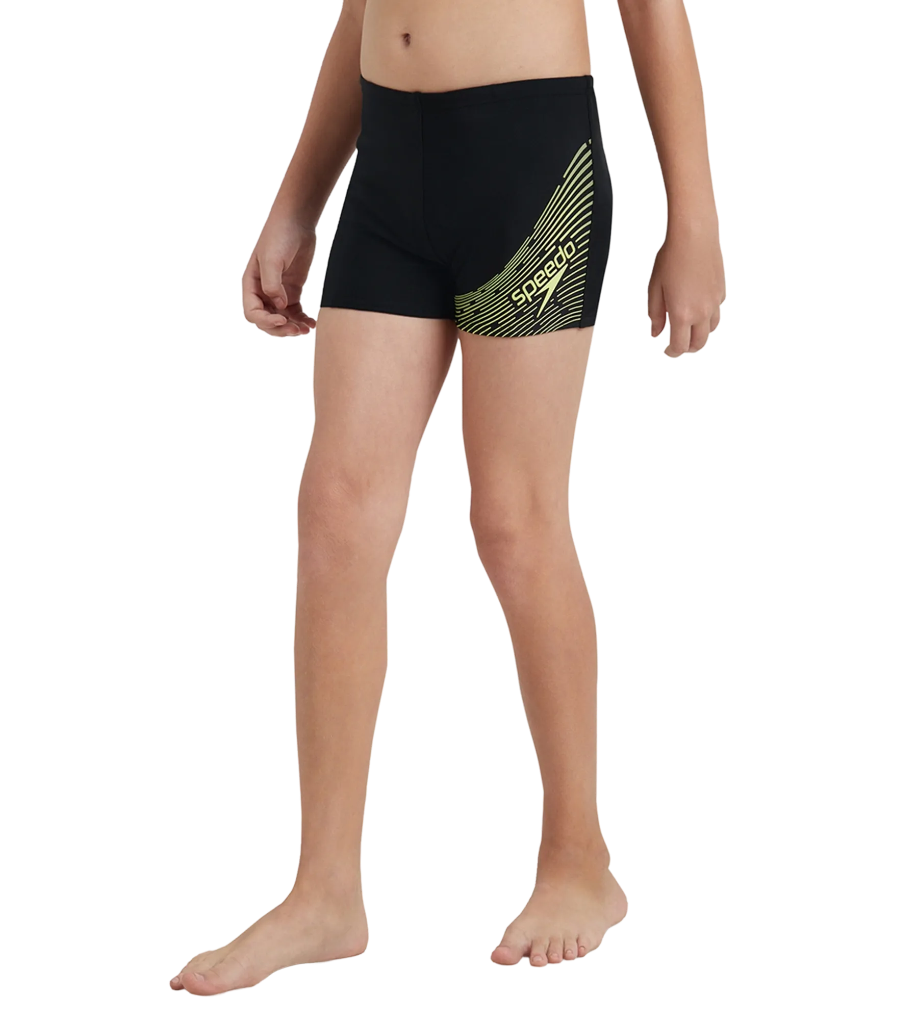 Boy's Endurance 10 Medley Logo Aquashort - Black & Lemon Drizzle - Image 3