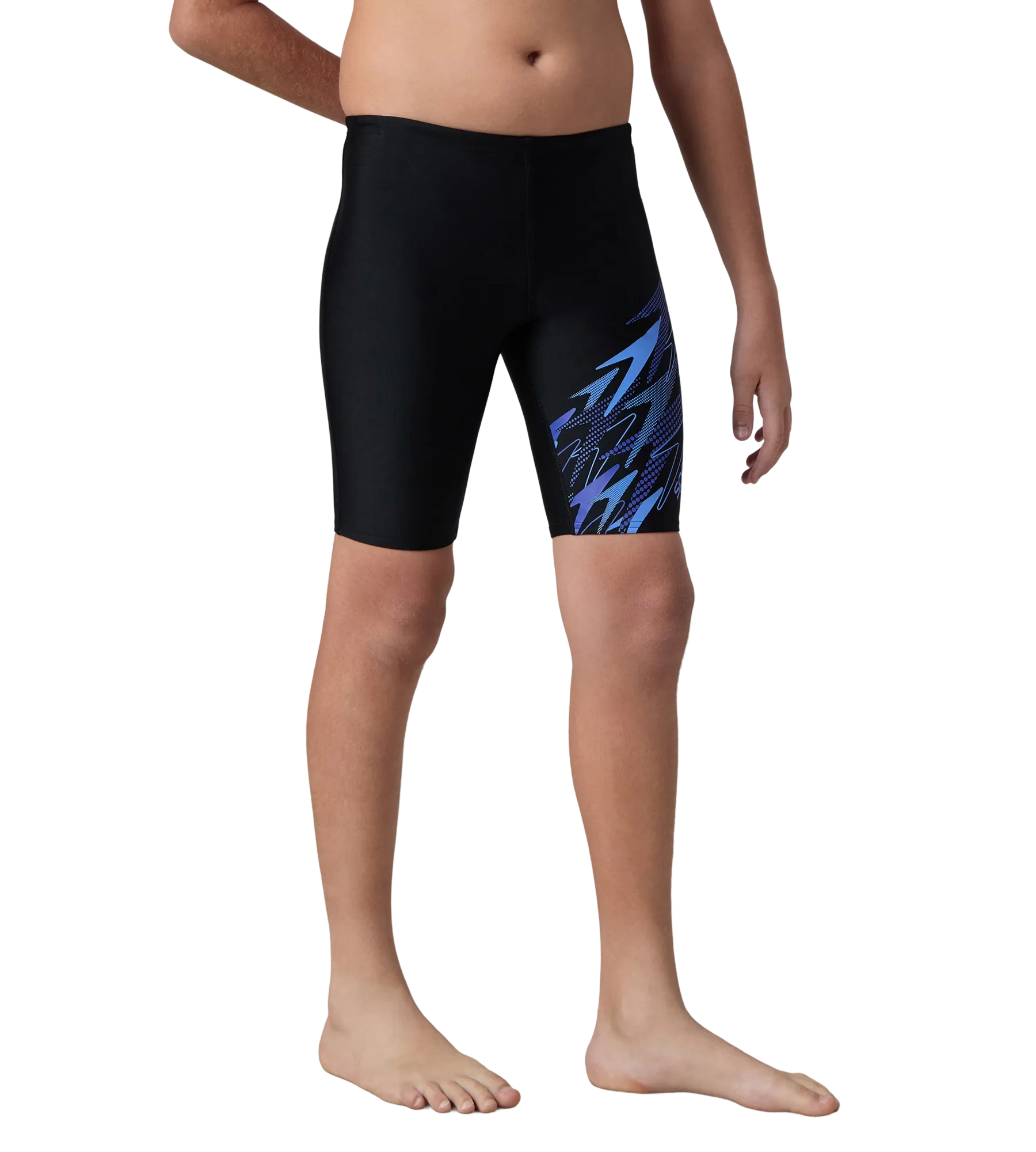 Boy's Endurance10 Medley Gala Logo Jammer - Black. Periwinkle Blue & Deep Saffire - Image 4
