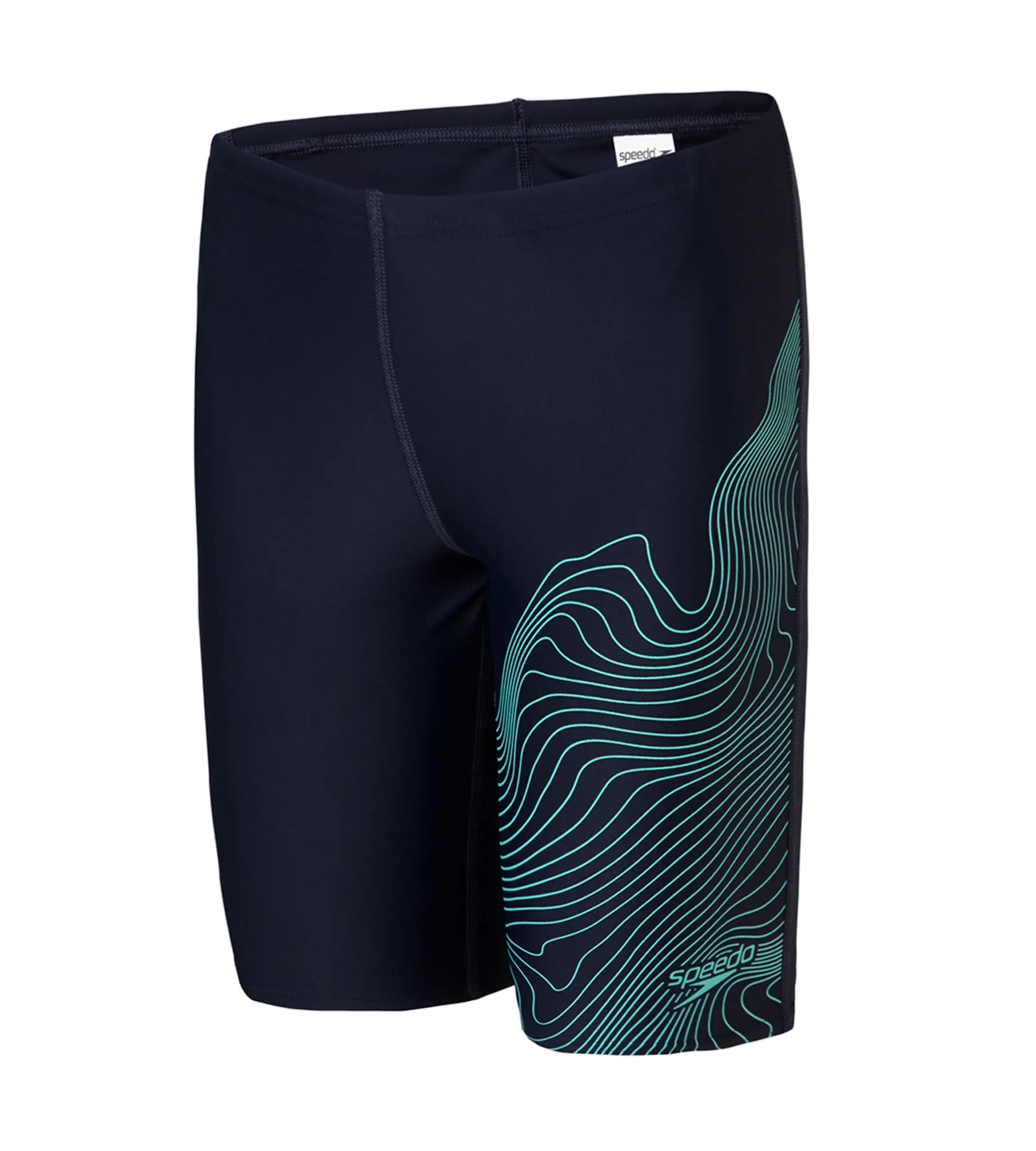 Boy's Endurance10 Tide Print Sports Gala Logo Jammer - True Navy & Arctic Glass - Image 10