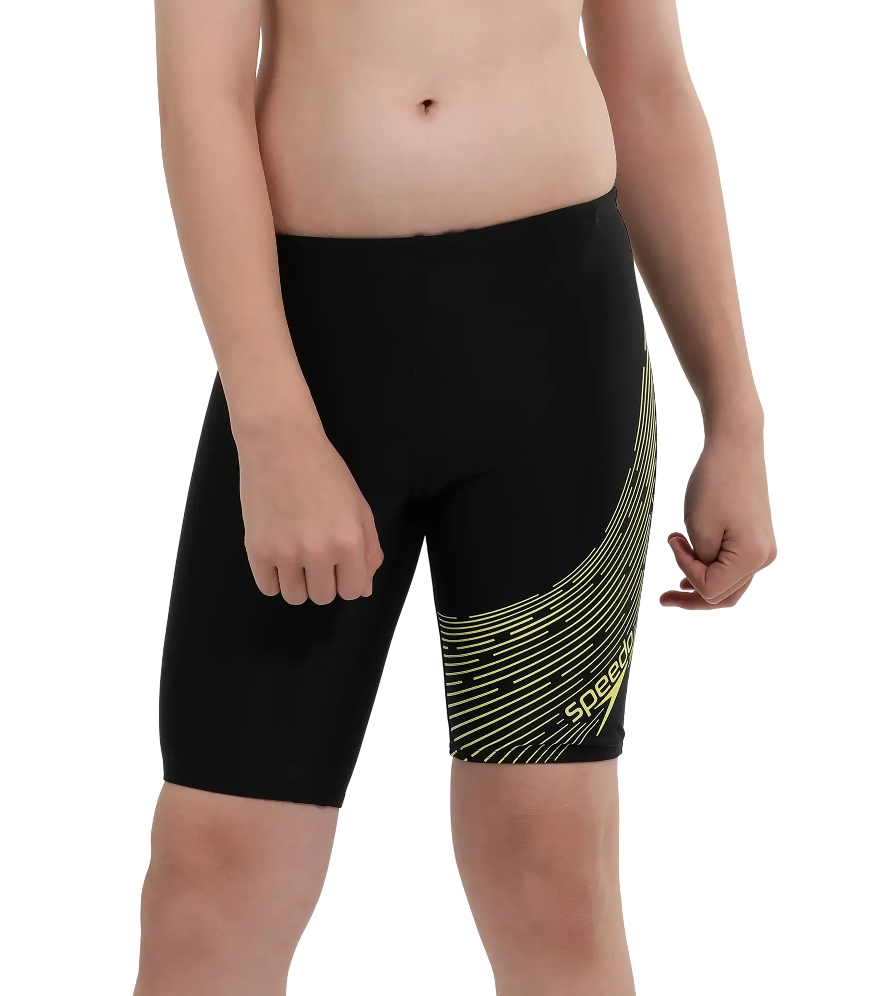 Boy's Endurance 10 Medley Logo Jammer - Black & Lemon Drizzle - Image 2