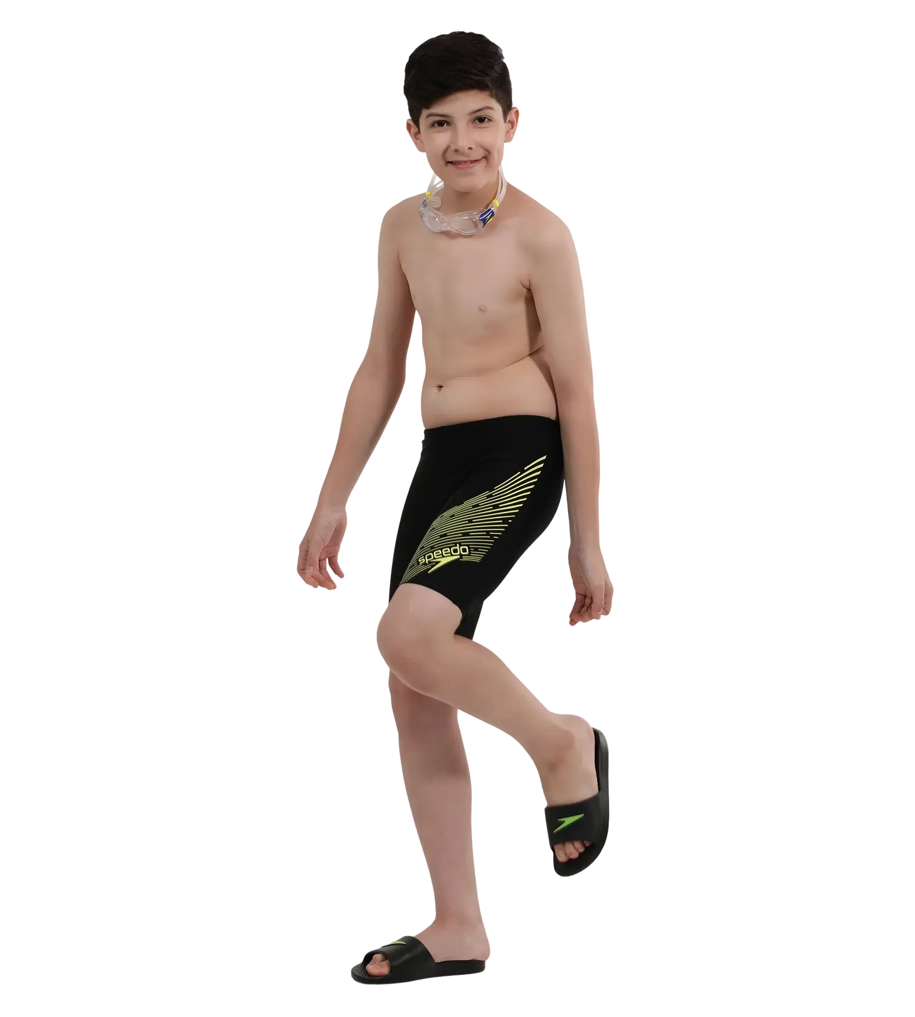 Boy's Endurance 10 Medley Logo Jammer - Black & Lemon Drizzle - Image 4