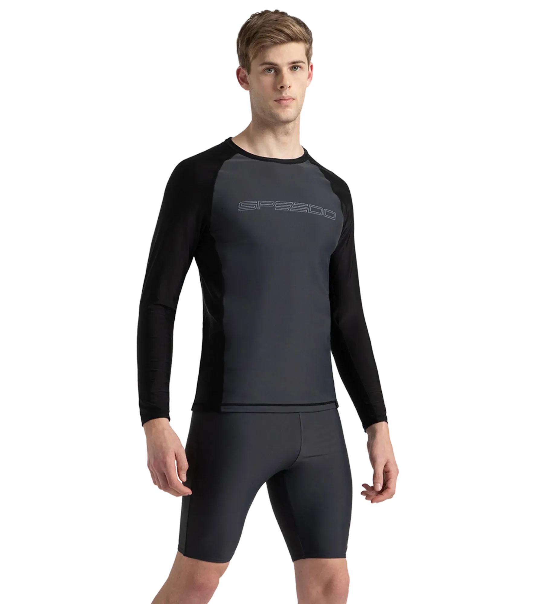 Men's Endurance10 Long Sleeve Suntop - Oxid Grey & Black - Image 4