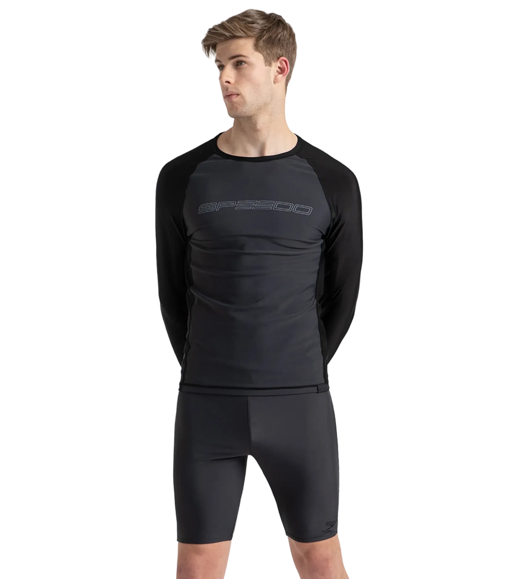 Men's Endurance10 Long Sleeve Suntop - Oxid Grey & Black - Image 6
