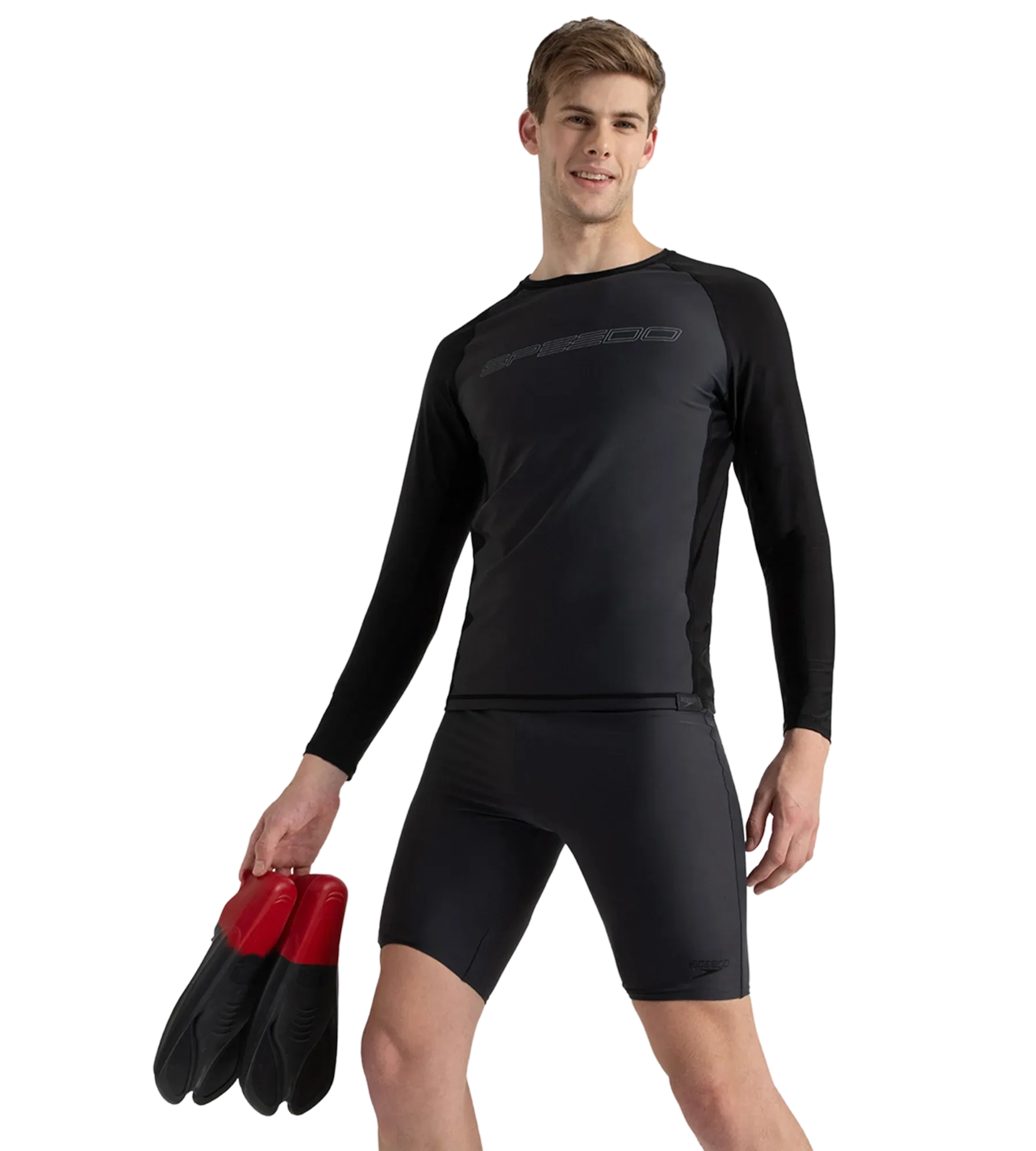 Men's Endurance10 Long Sleeve Suntop - Oxid Grey & Black - Image 8