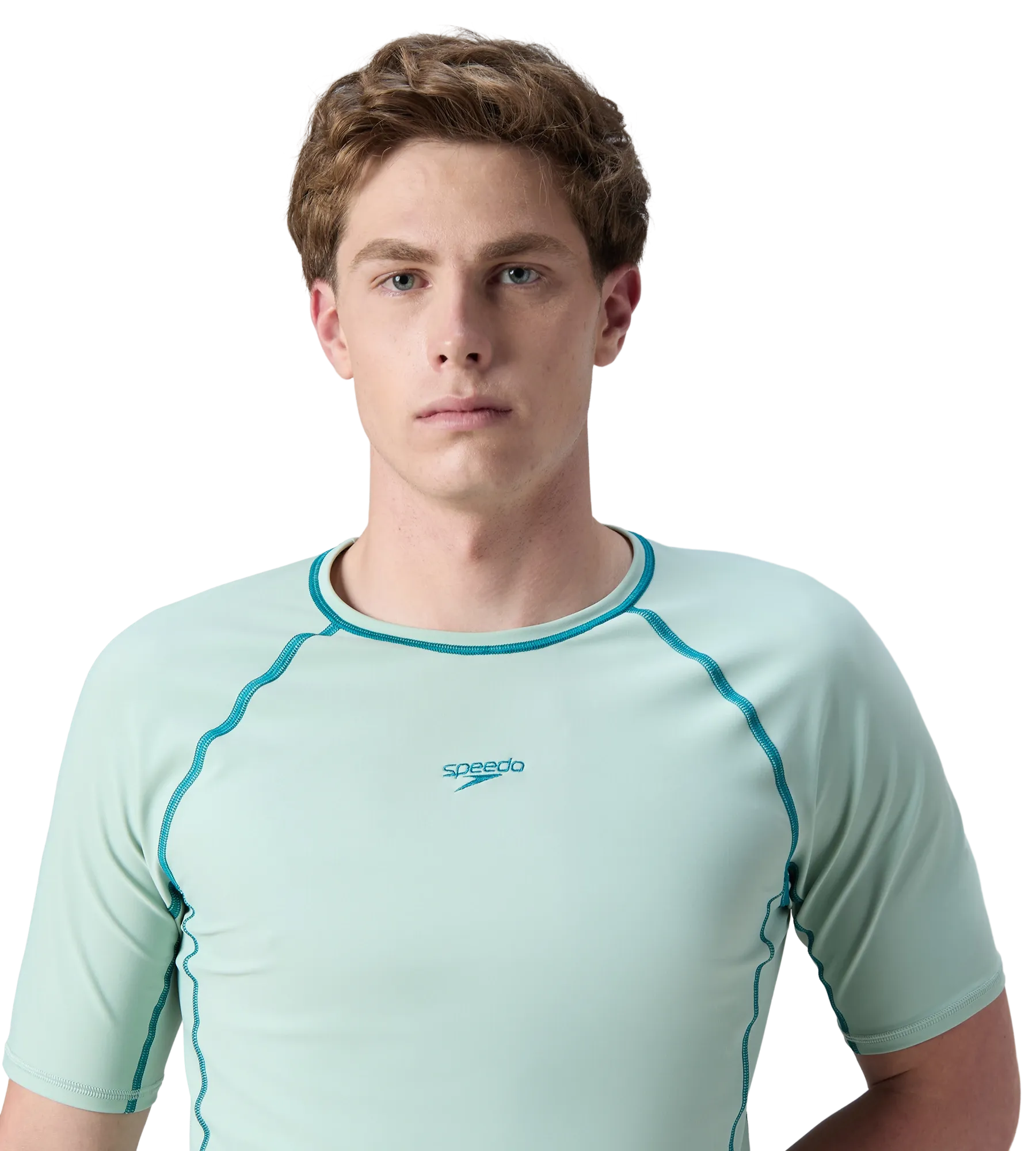 Men's Endurabrite Short Sleeve Suntop - Pale Adventure & Kai Green - Image 7