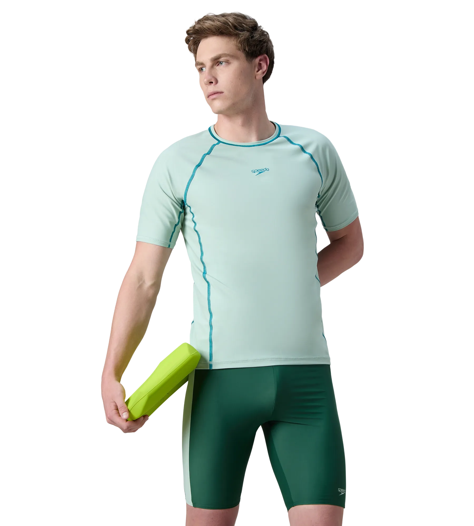 Men's Endurabrite Short Sleeve Suntop - Pale Adventure & Kai Green - Image 8