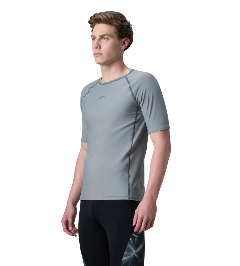 Men's Enduraflex Short Sleeve Suntop - Coin Grey & Electric Lime