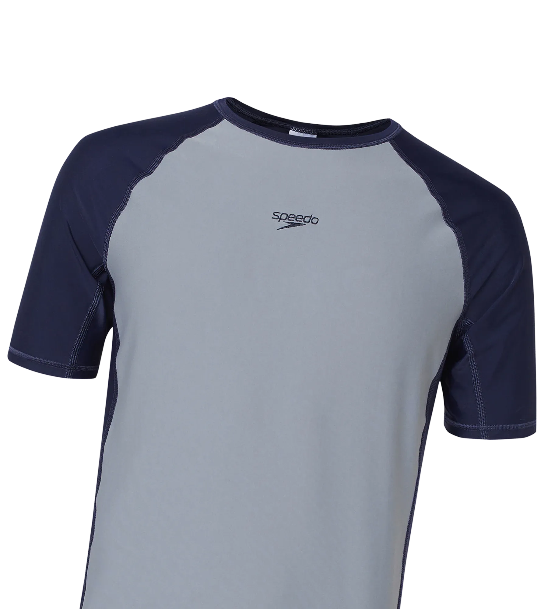 Men's Enduraflex Short Sleeve Suntop - Coin Grey & True Navy - Image 9