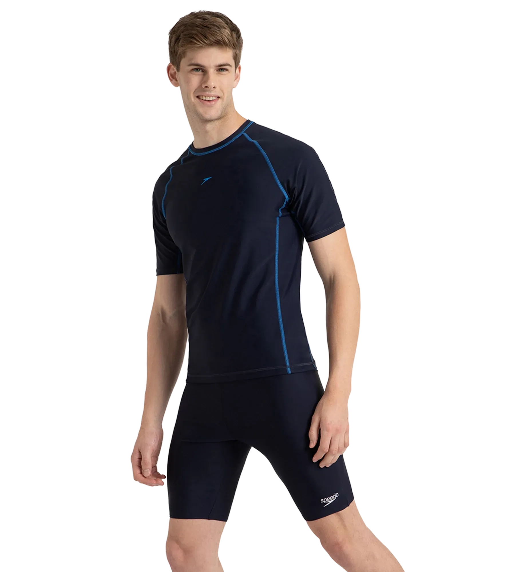 Men's Endurance10 Short Sleeve Suntop - True Navy & Turkish Sea - Image 9
