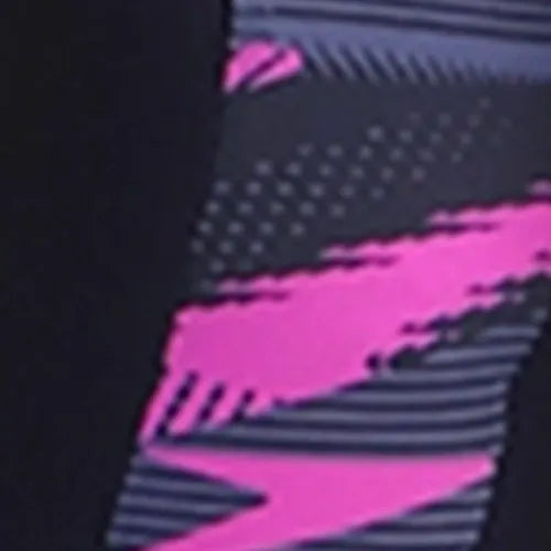 Women's Endurance10 Hyperboom Printed Splice Racerback Legsuit - True Navy. Hapuna Blue & Diva - Image 12