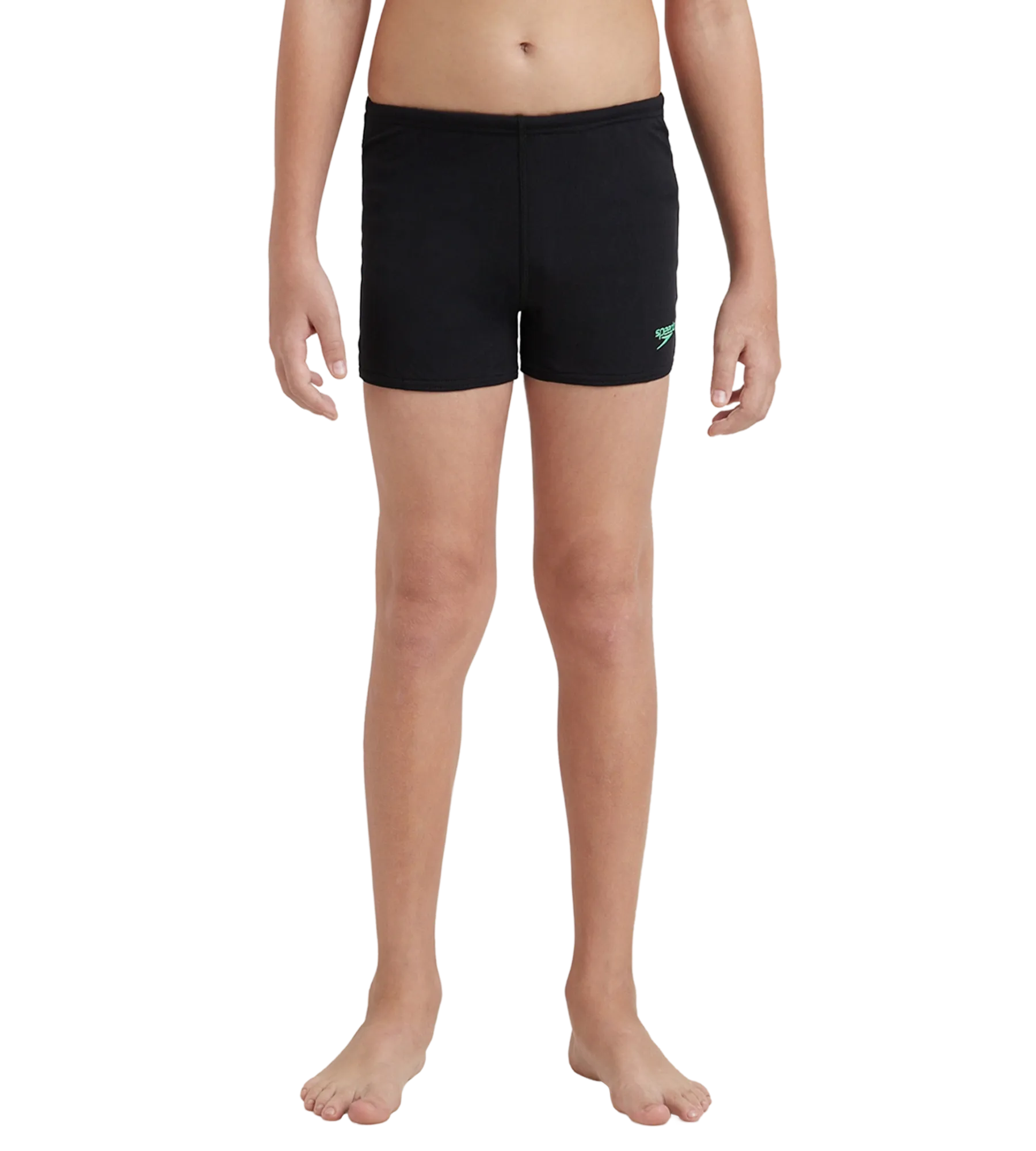 Boy's Recycled Endurance+ Quick Dry Essential Aquashort - Black & Harlequin Green - Image 2
