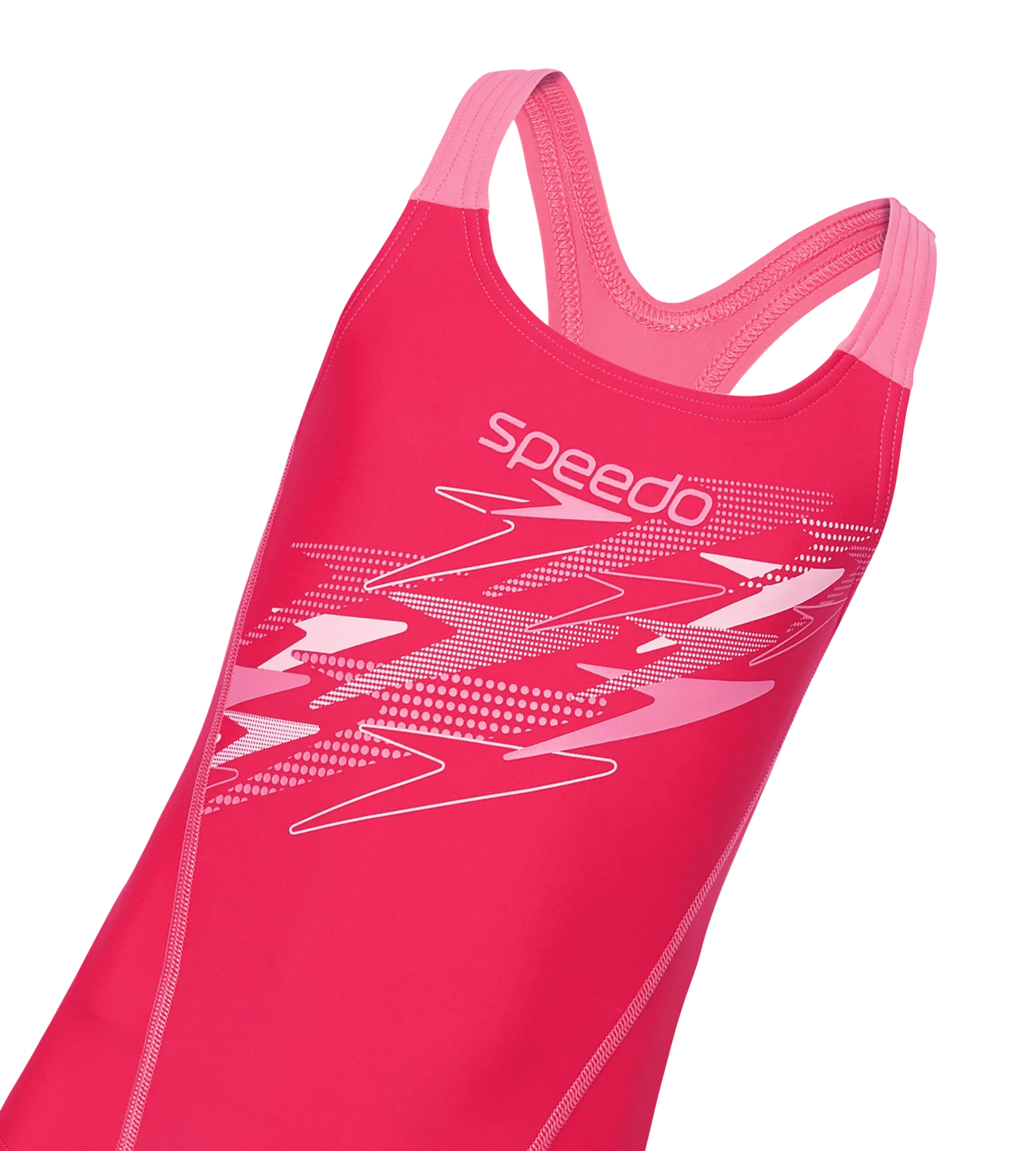 Gir's Enduraflex Medley Print Muscleback V-Cut One Piece Swimsuit - Ruby & Pink Lemonade - Image 10