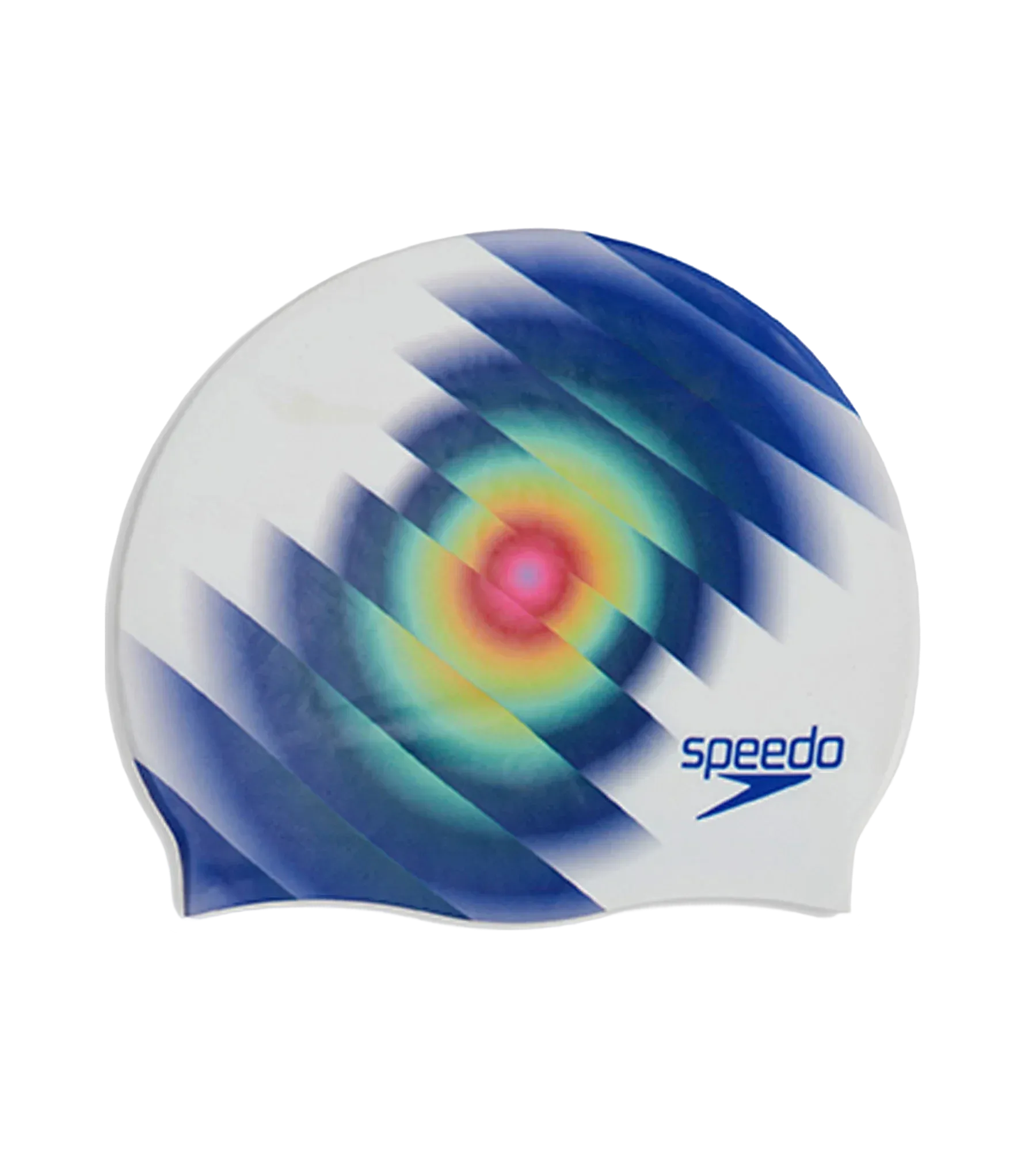 Unisex Digital Printed Swim Cap For Men and Women - White & Blue - Image 9