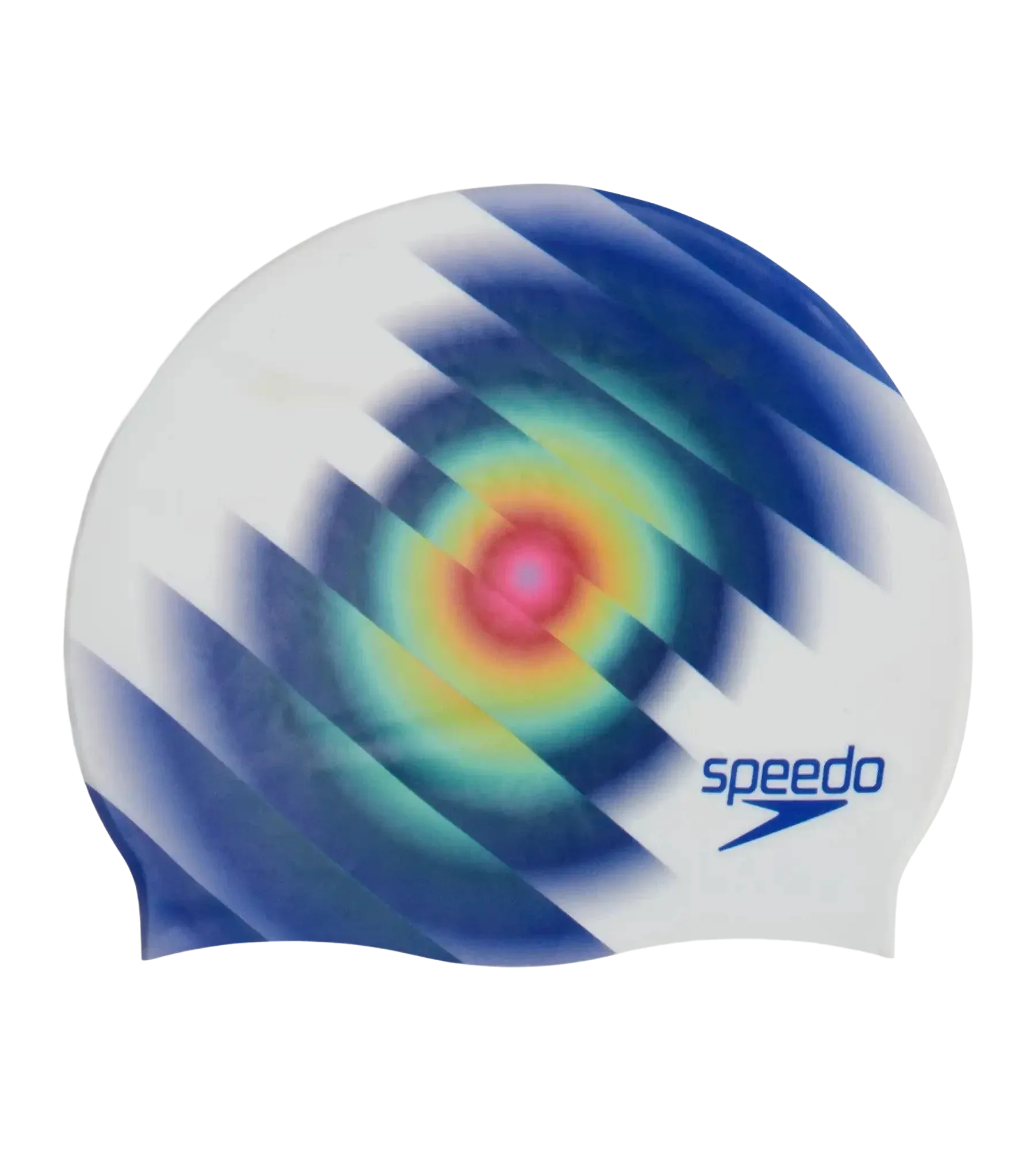 Unisex Digital Printed Swim Cap For Men and Women - White & Blue - Image 14
