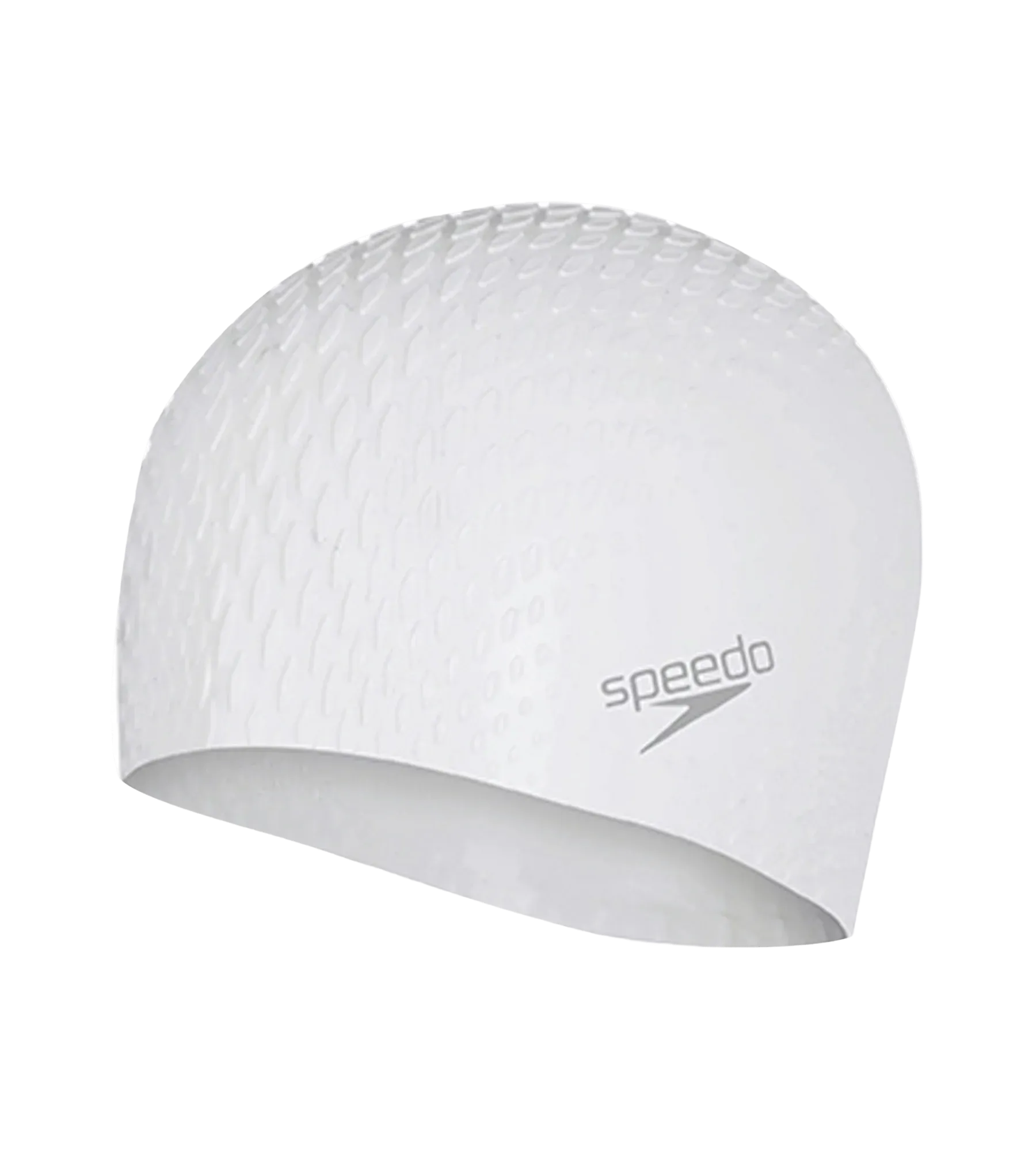 Unisex Bubble Active+ Swim Cap For Men and Women - White