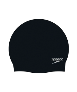Unisex Moulded Silicone Swim Cap For Men and Women - Black