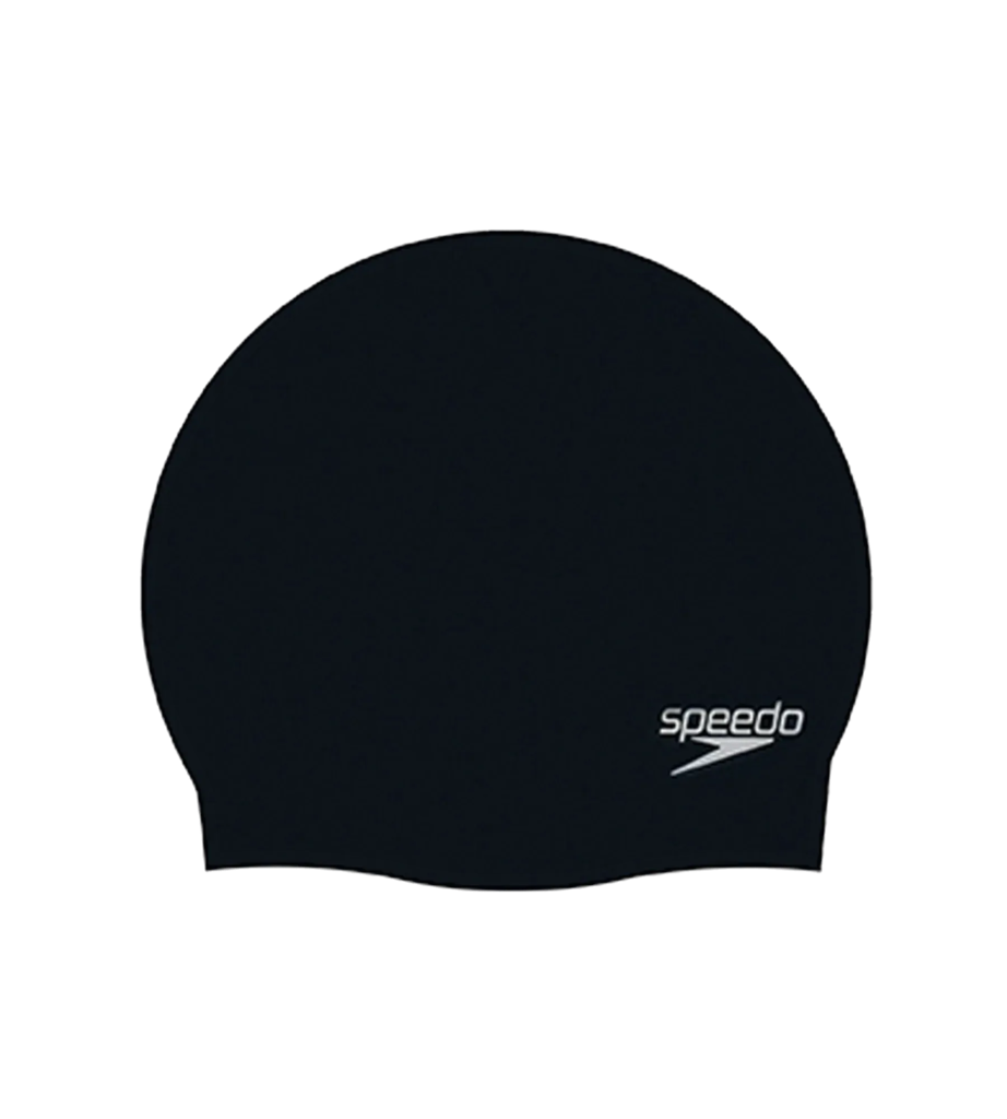 Unisex Moulded Silicone Swim Cap For Men and Women - Black