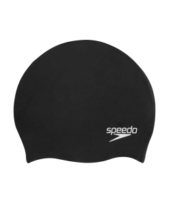 Unisex Kids Moulded Silicone Chlorine Resistant Swim Cap For Boys and Girls - Black