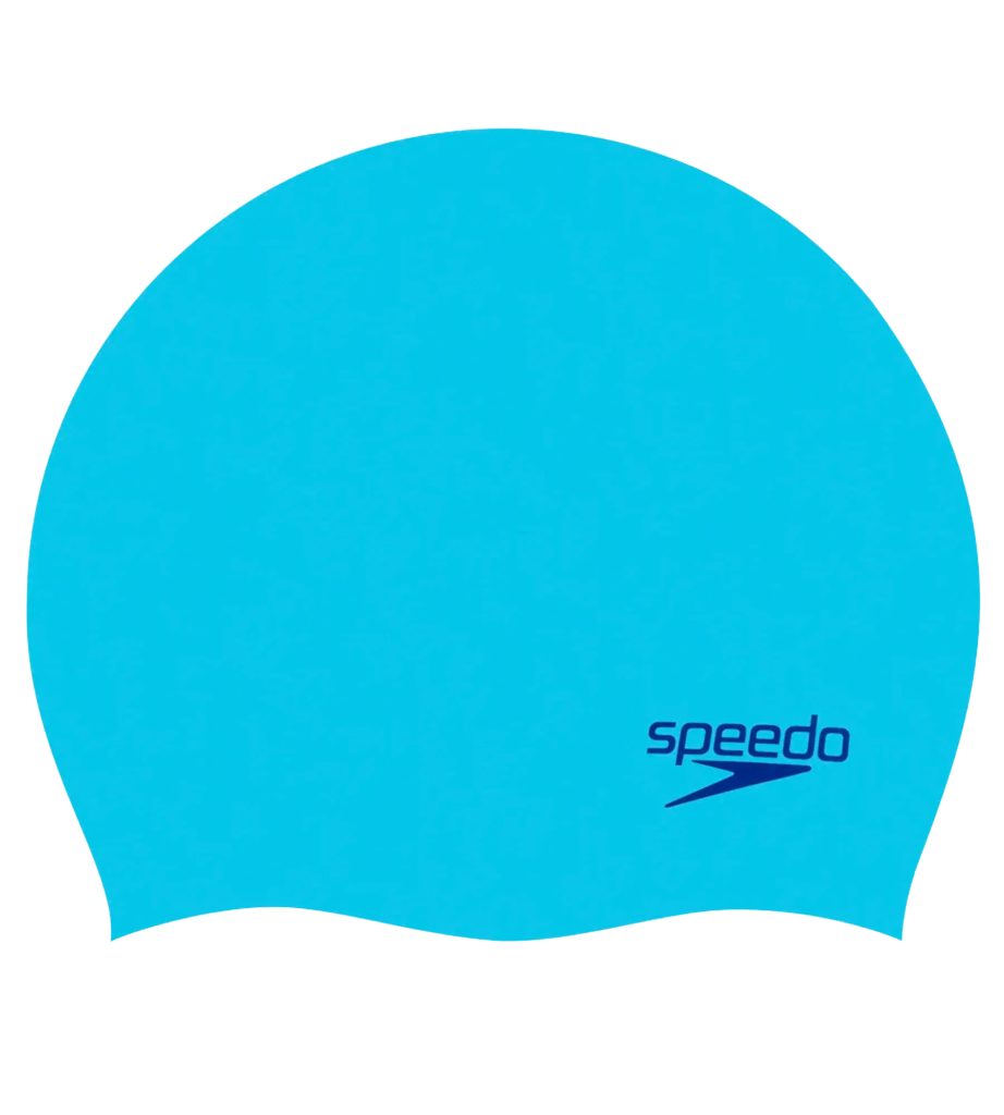Unisex Kids Moulded Silicon Chlorine Resistant Swim Cap For Boys and Girls - Blue