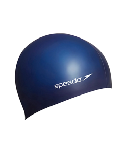 Unisex Flat Silicone Swim Cap For Men and Women - Navy
