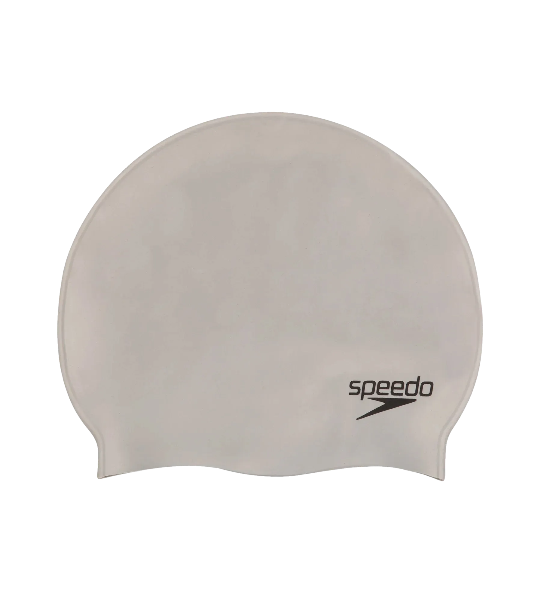 Unisex Flat Silicone Swim Cap For Men and Women - Silver