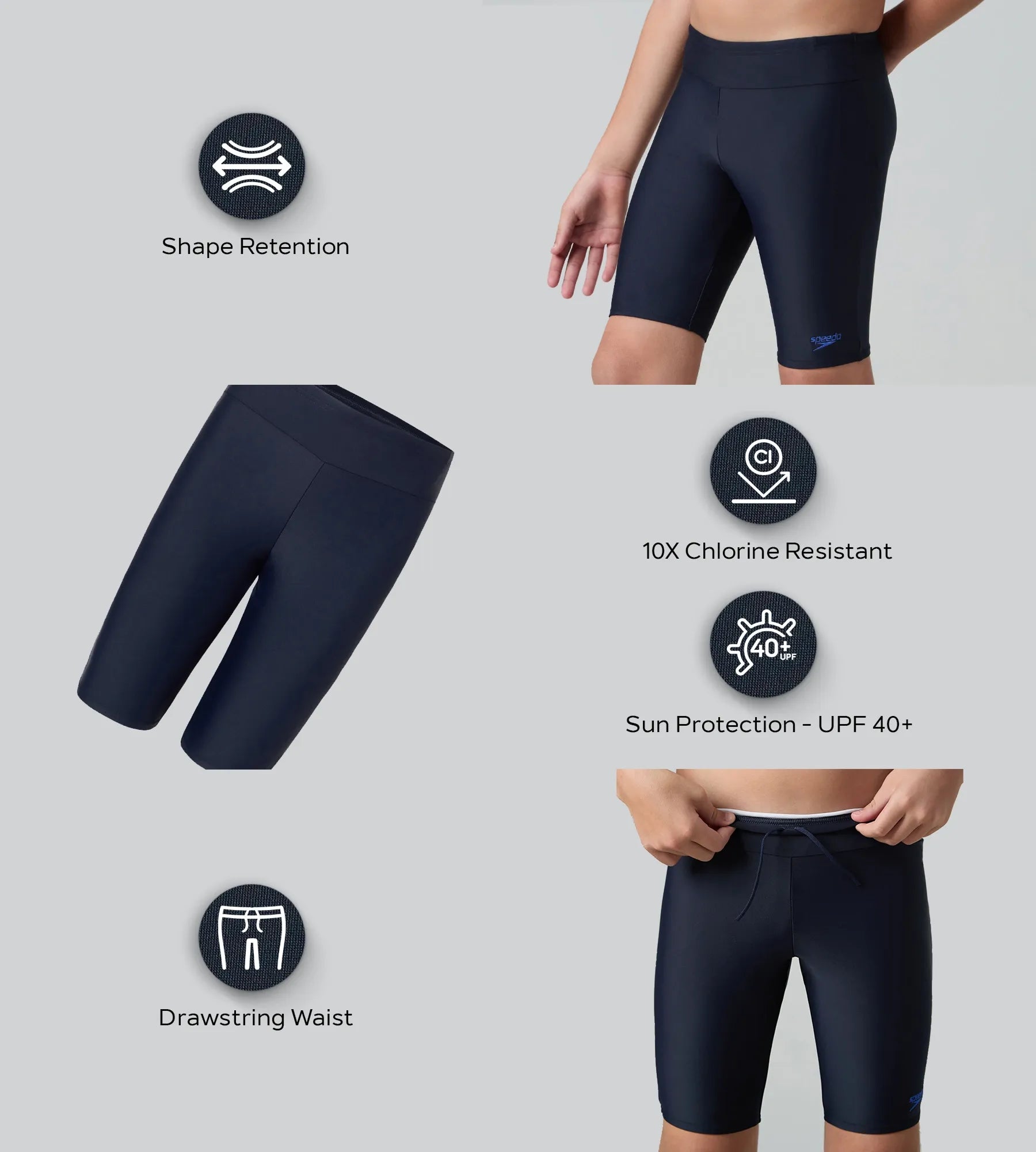 Boy's Endurance10 Essential Houston Jammer - True Navy & Deep Saffire - Image 2