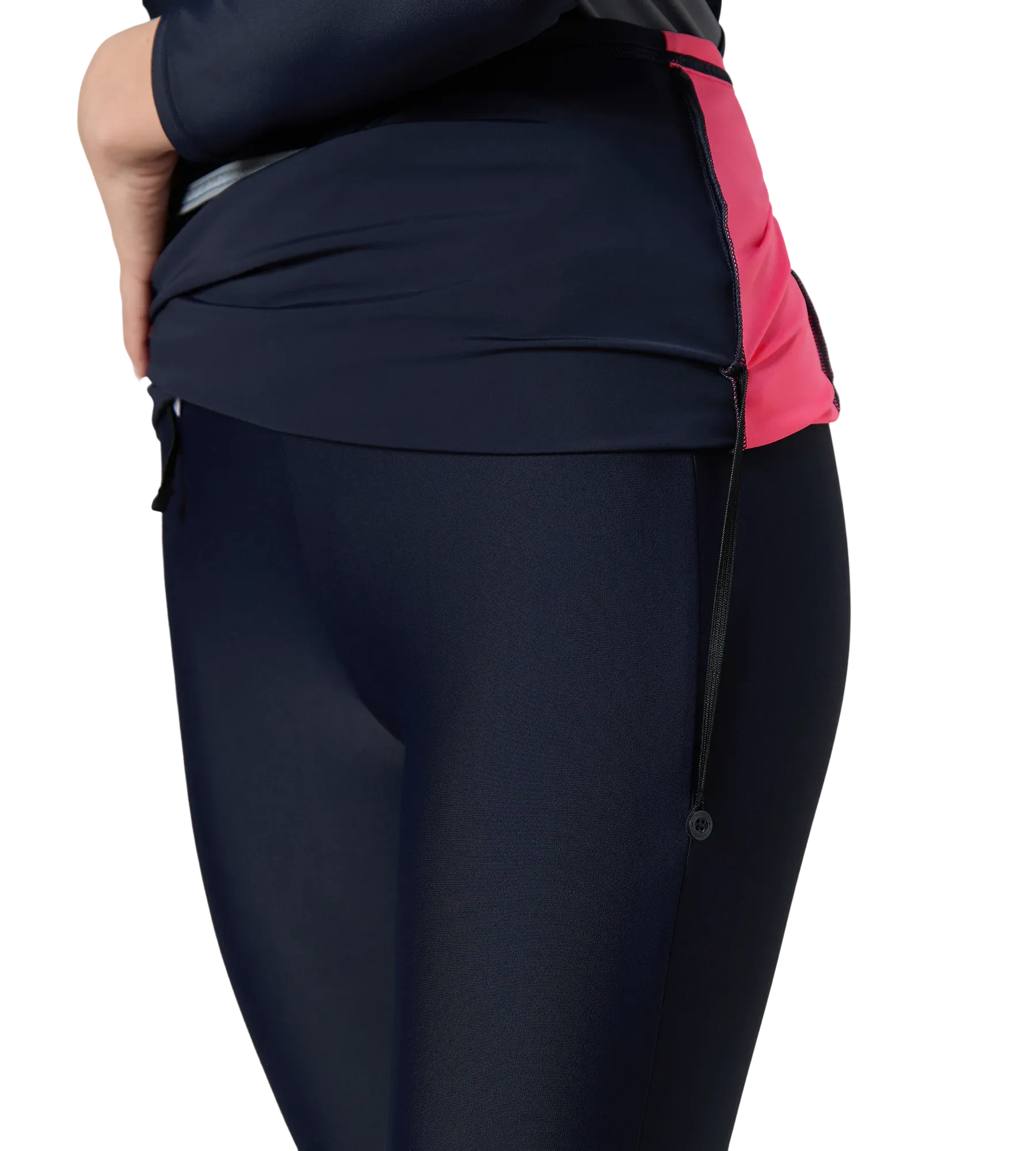 Women's Endurance10 Two Piece Closedback Full Body Suit - Navy. Coin Grey & Pink Lemonade - Image 12