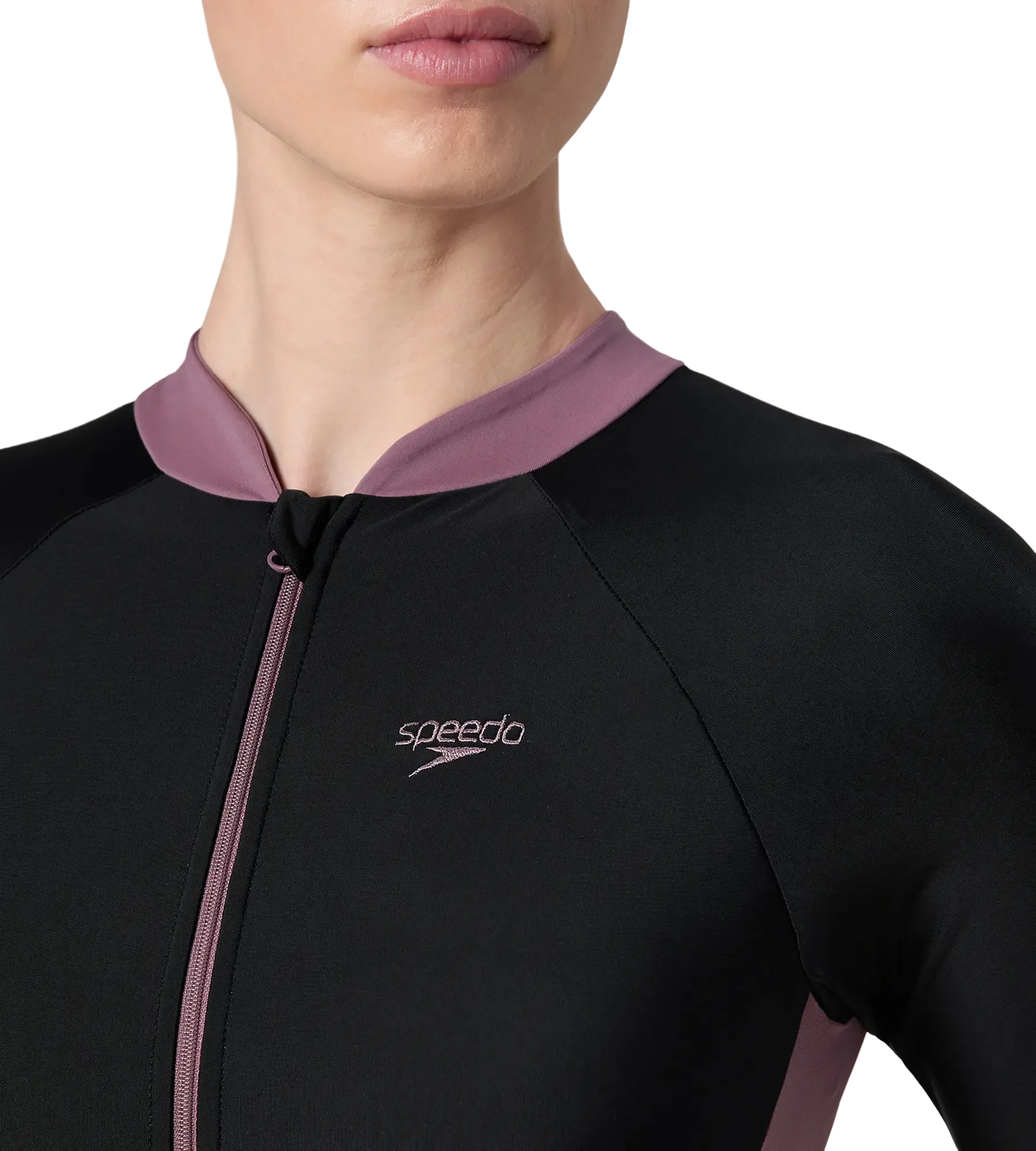 Women's Endurance10 Essential Panel Closedback Kneesuit - Black & Rum Raisin - Image 8