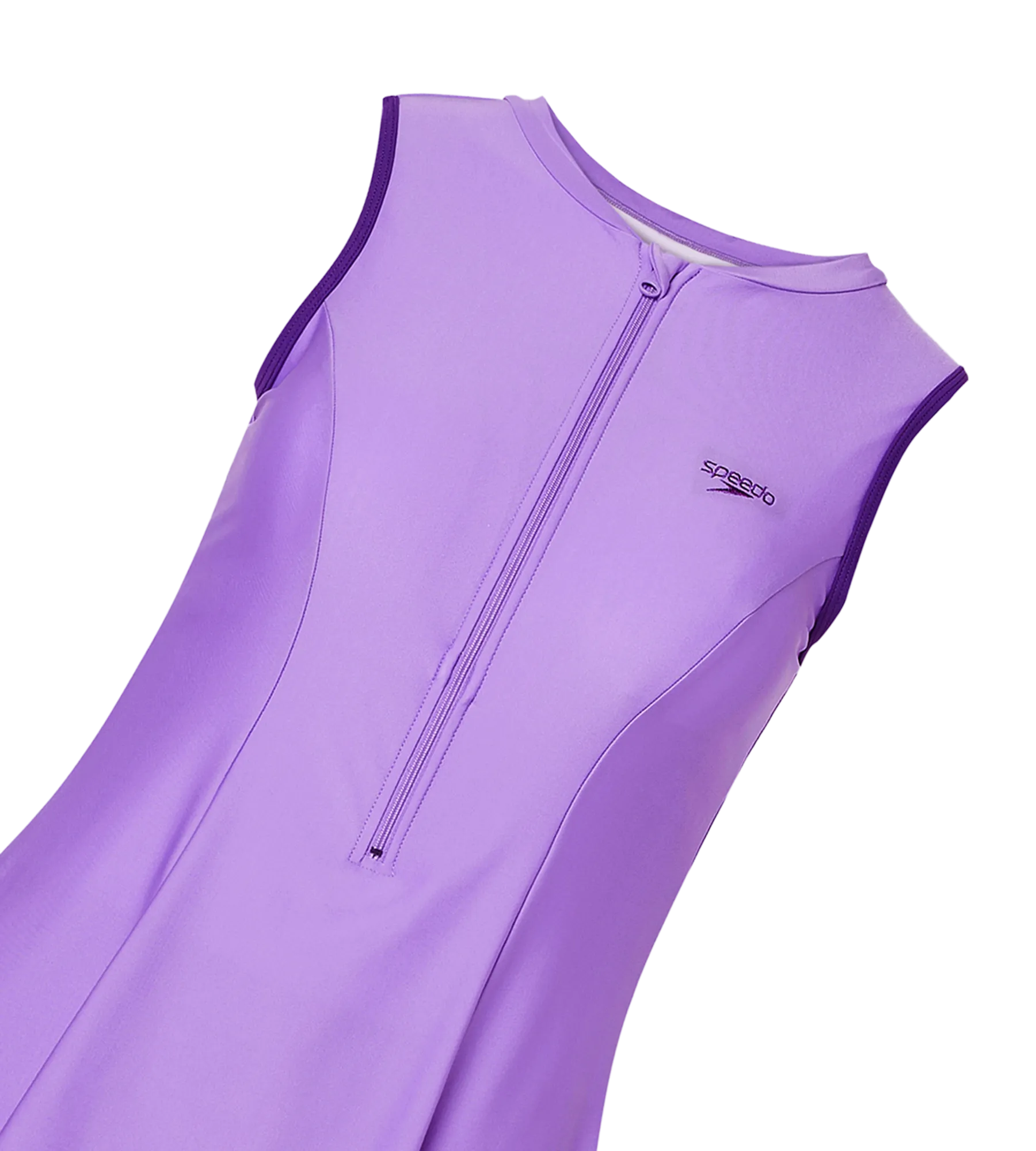 Women's Endurabrite Closedback Swimdress With Boyleg - Purple Mist & Tillandsia Purple - Image 10