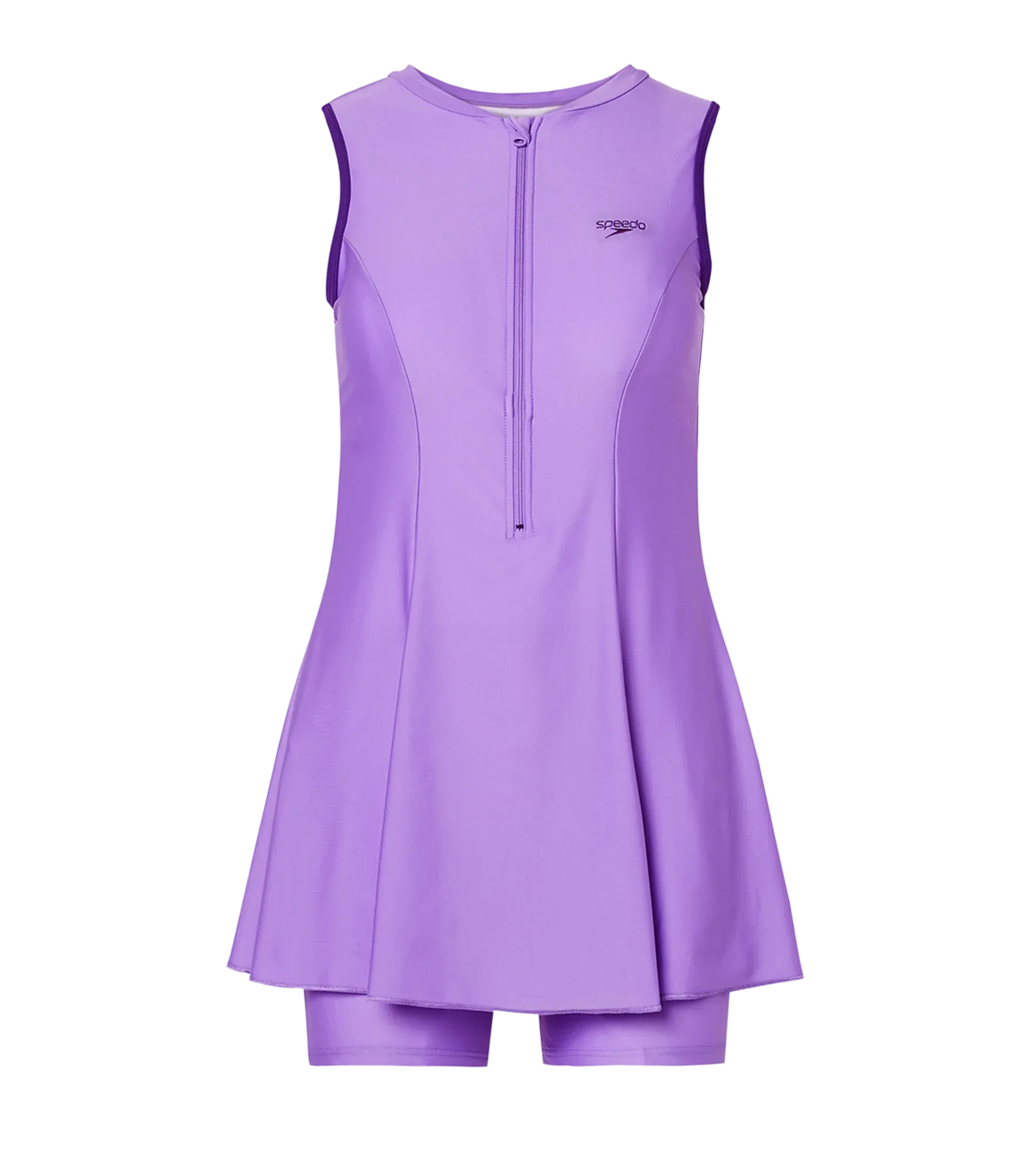 Women's Endurabrite Closedback Swimdress With Boyleg - Purple Mist & Tillandsia Purple - Image 9