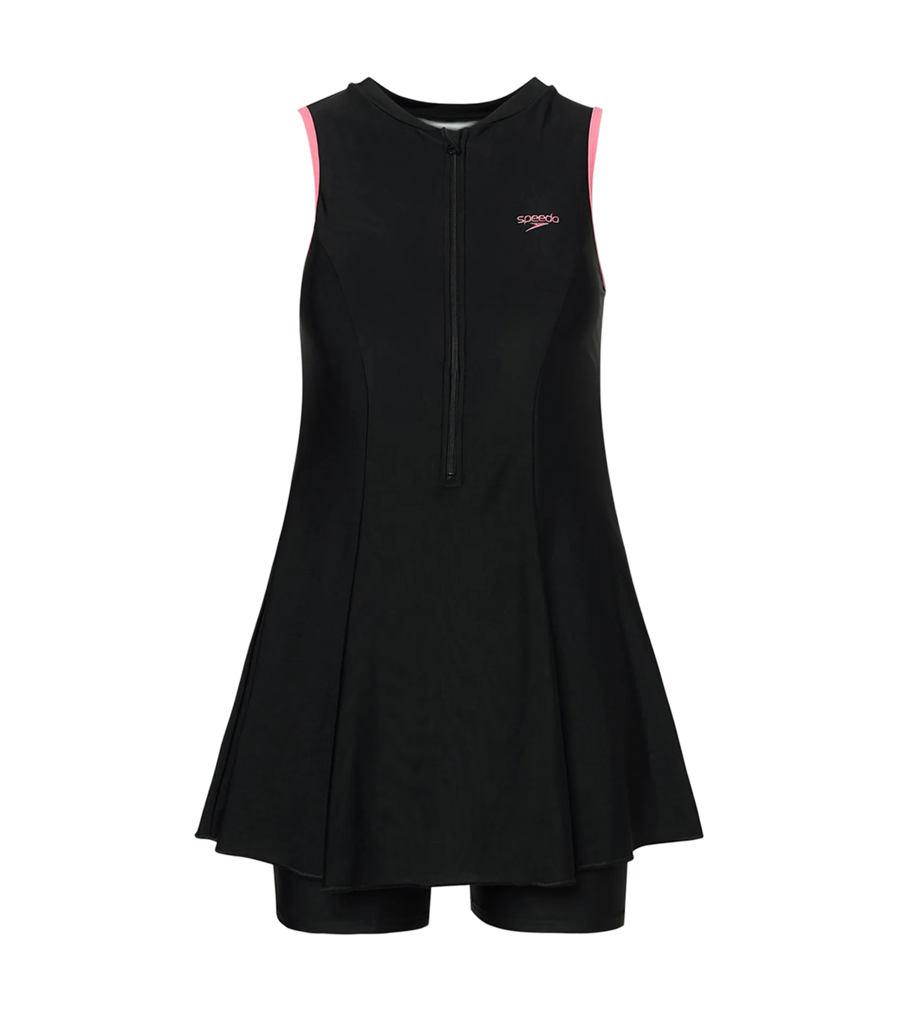 Women's Endurance10 Closedback Swimdress With Boyleg - Black & Pink Lemonade - Image 10