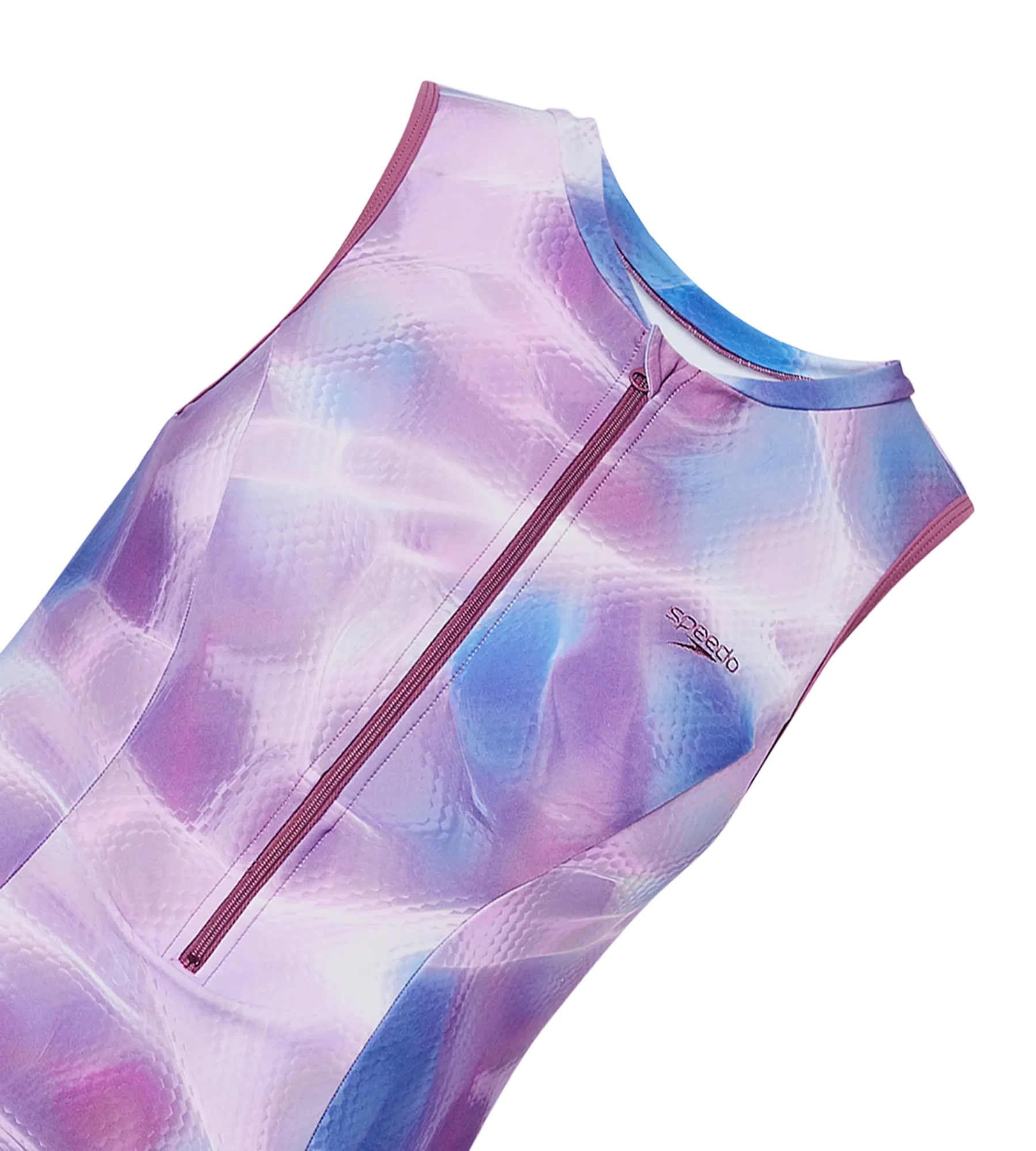 Women's Endurabrite Printed Closedback Swimdress With Boyleg - Rum Raisin - Image 11