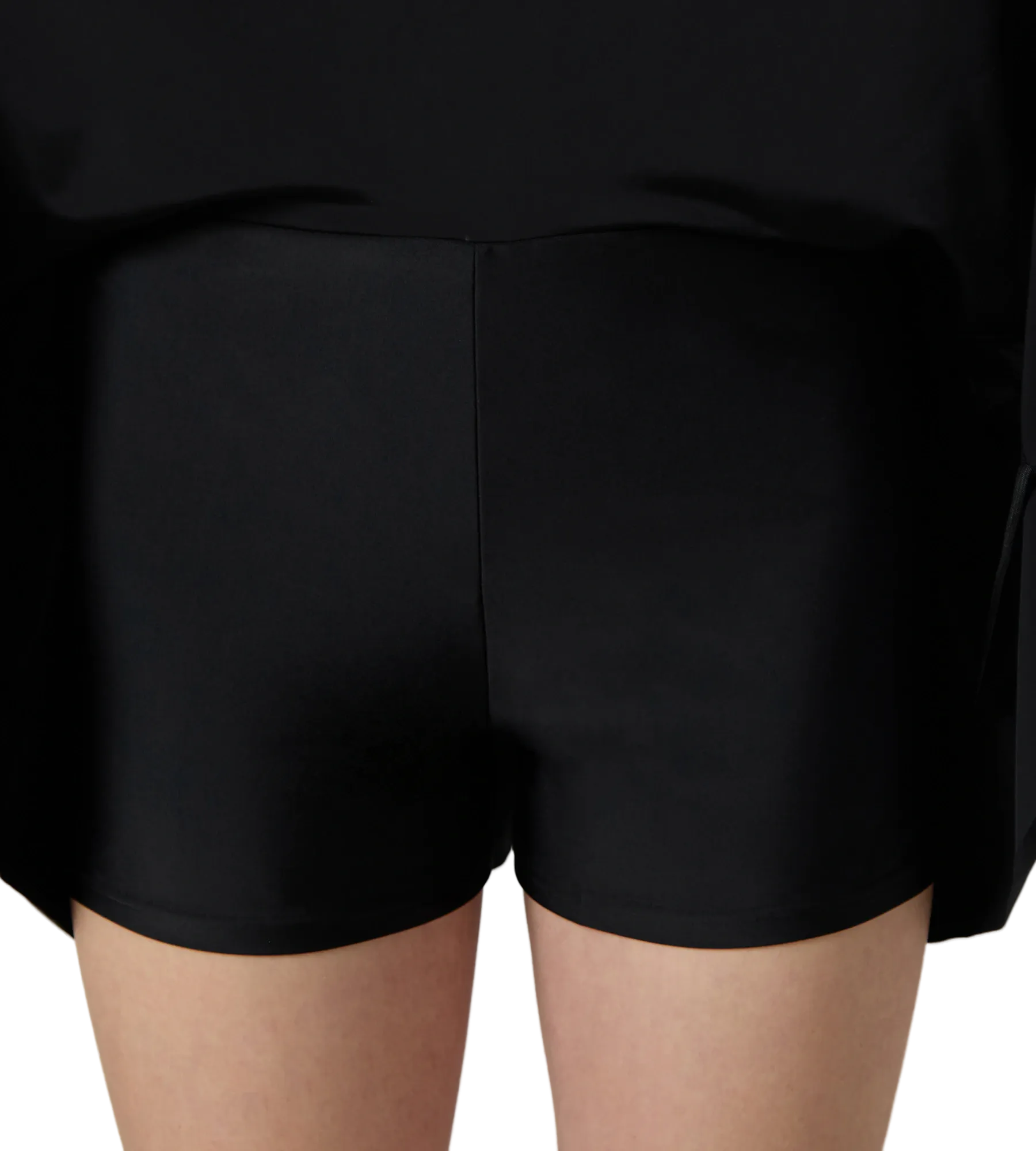 Women's Endurance10 Ruched Racerback Swimdress With Boyleg - Black - Image 9