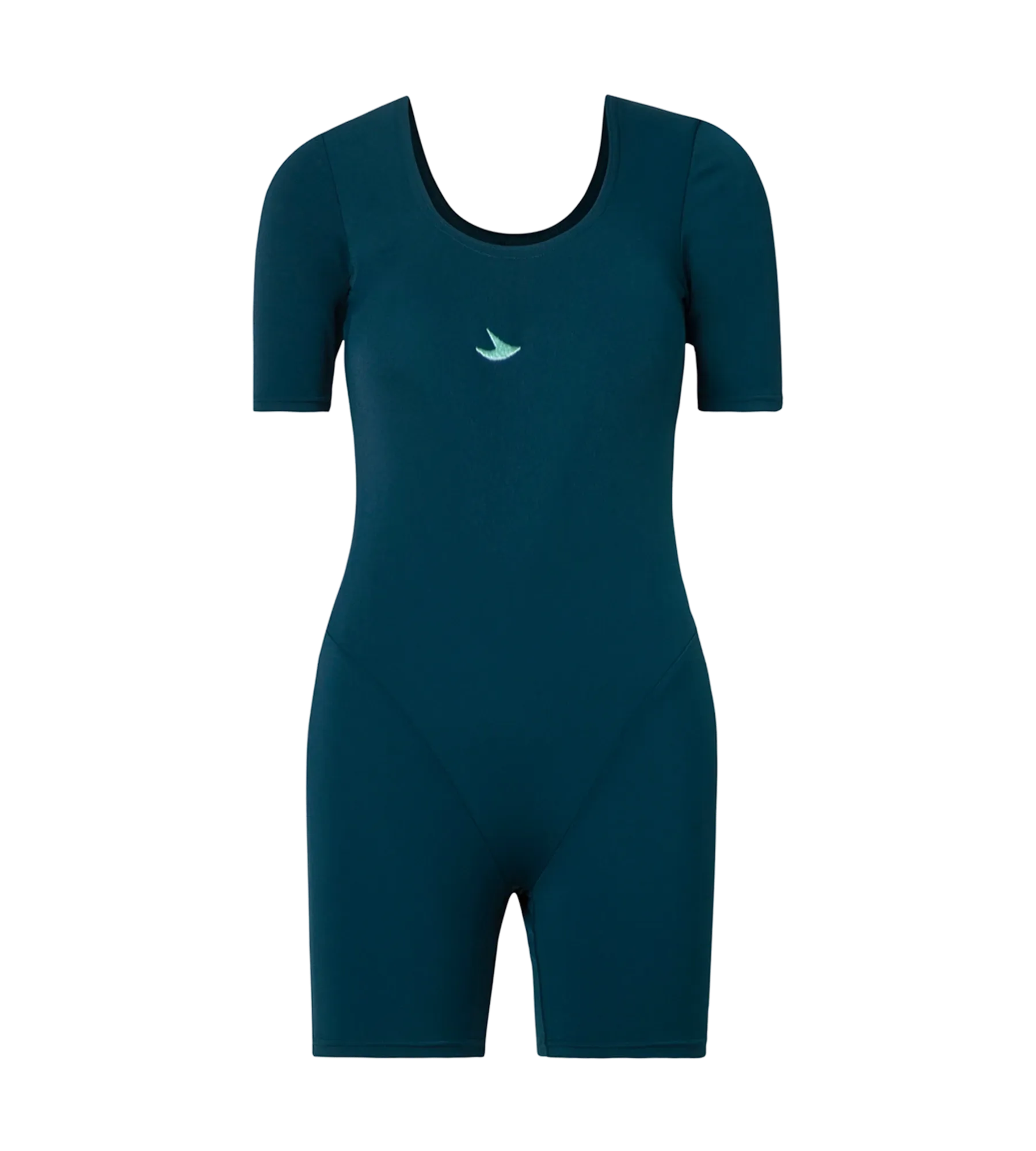 Women's Endurance+ Sleeved Myrtle Racerback Legsuit - Dark Teal & Arctic Glass - Image 11