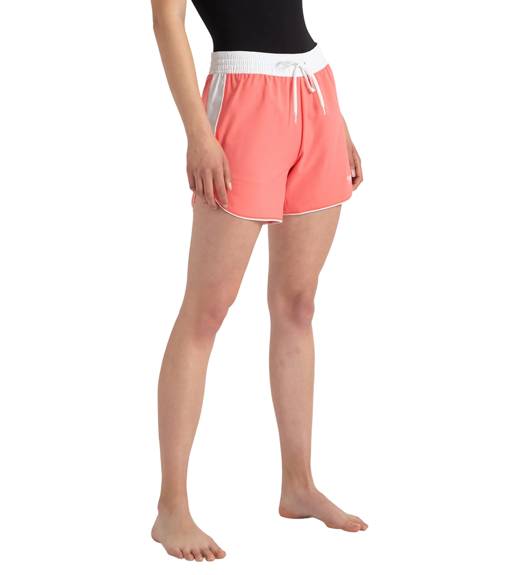Women's 4 Way Comfort Stretch Leisure Watershorts With Side Pockets - Coral Sands & White - Image 4