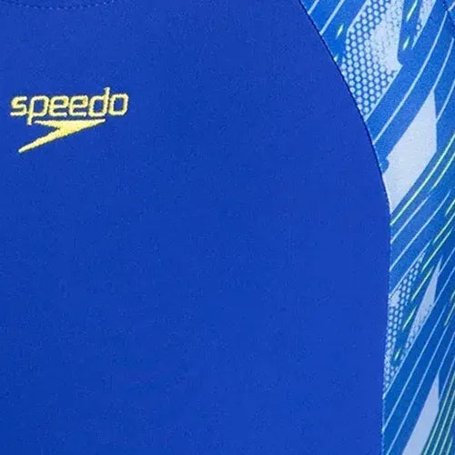 Girl's Recycled Endurance 10 Hyperboom Splice Racerback One Piece V-Cut Swimsuit - True Cobalt & Curious Blue - Image 13